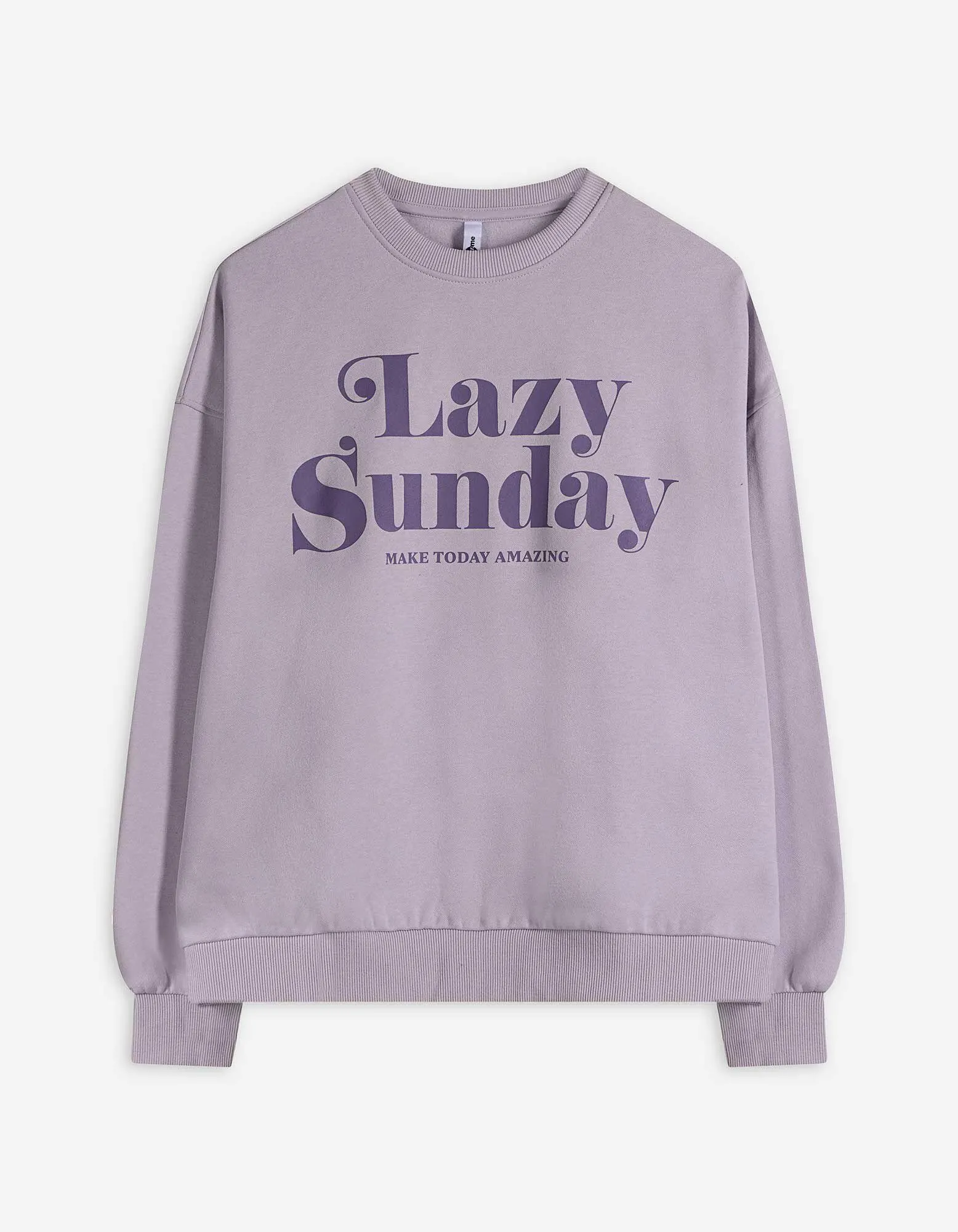 Sweatshirt - Schriftzug - lila