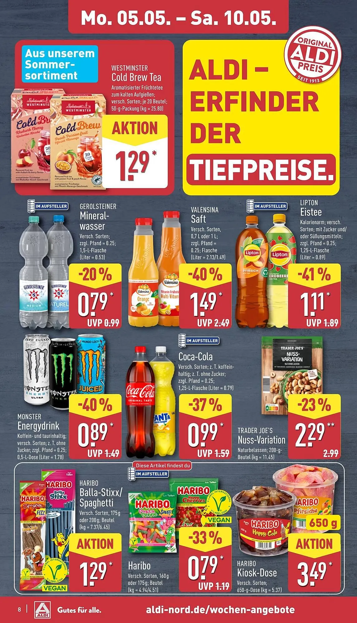 Aldi Nord Prospekt von 5. Mai bis 11. Mai 2025 - Prospekt seite 8