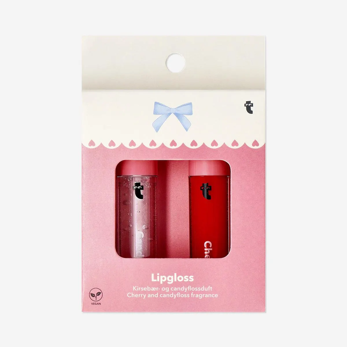 Lip gloss gift set with cherry and candyfloss fragrance - 2 x 7 ml