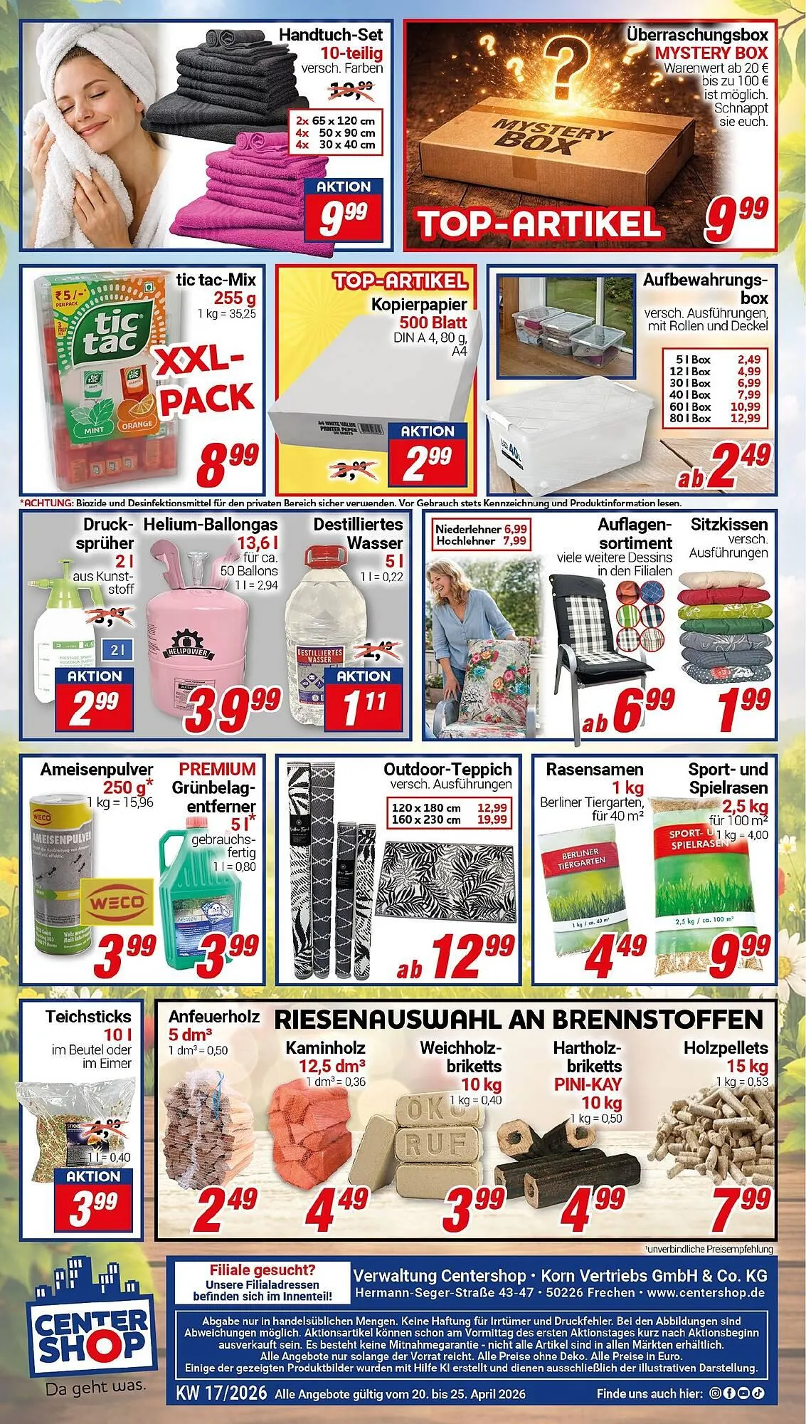 CENTERSHOP Prospekt von 20. April bis 25. April 2026 - Prospekt seite 20