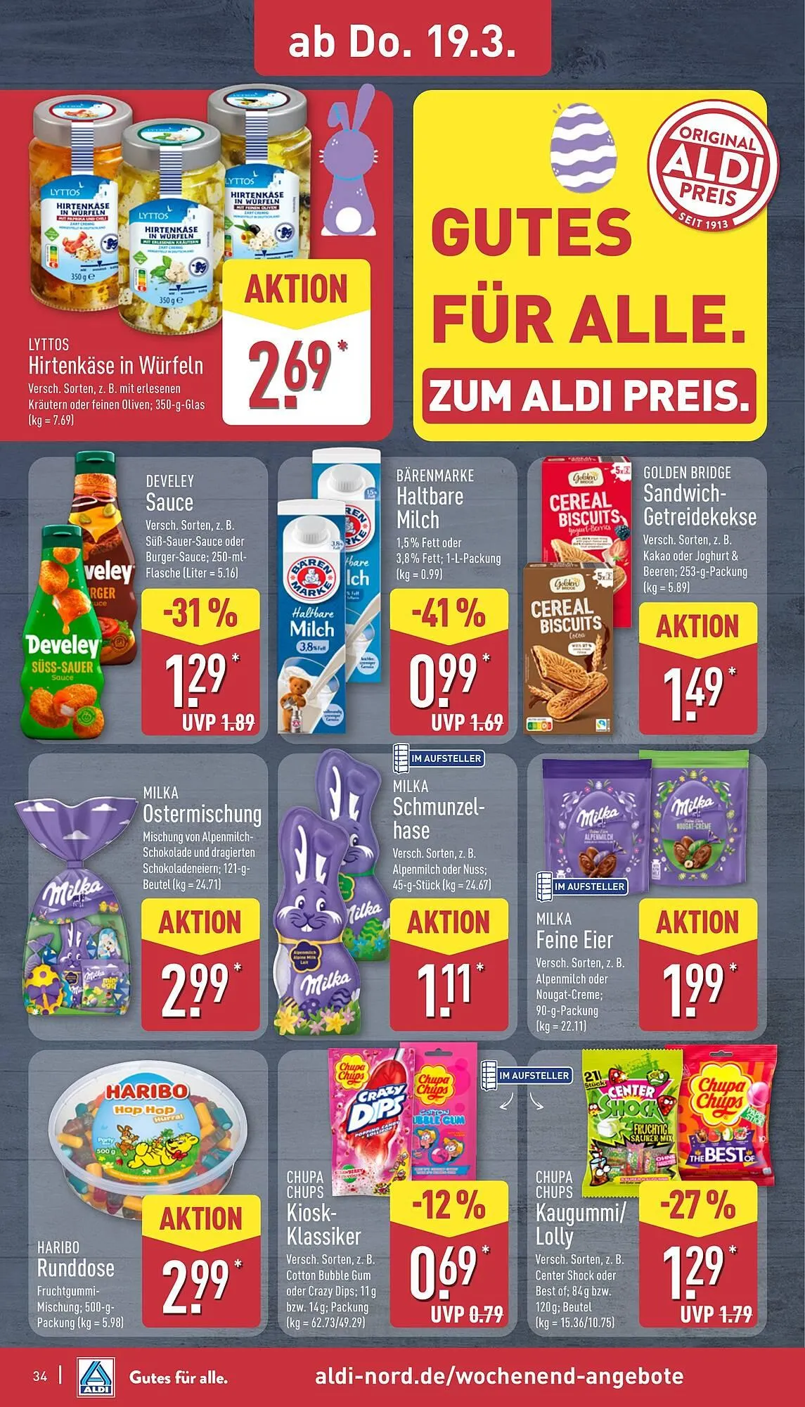 Aldi Nord Prospekt von 16. März bis 21. März 2026 - Prospekt seite 34