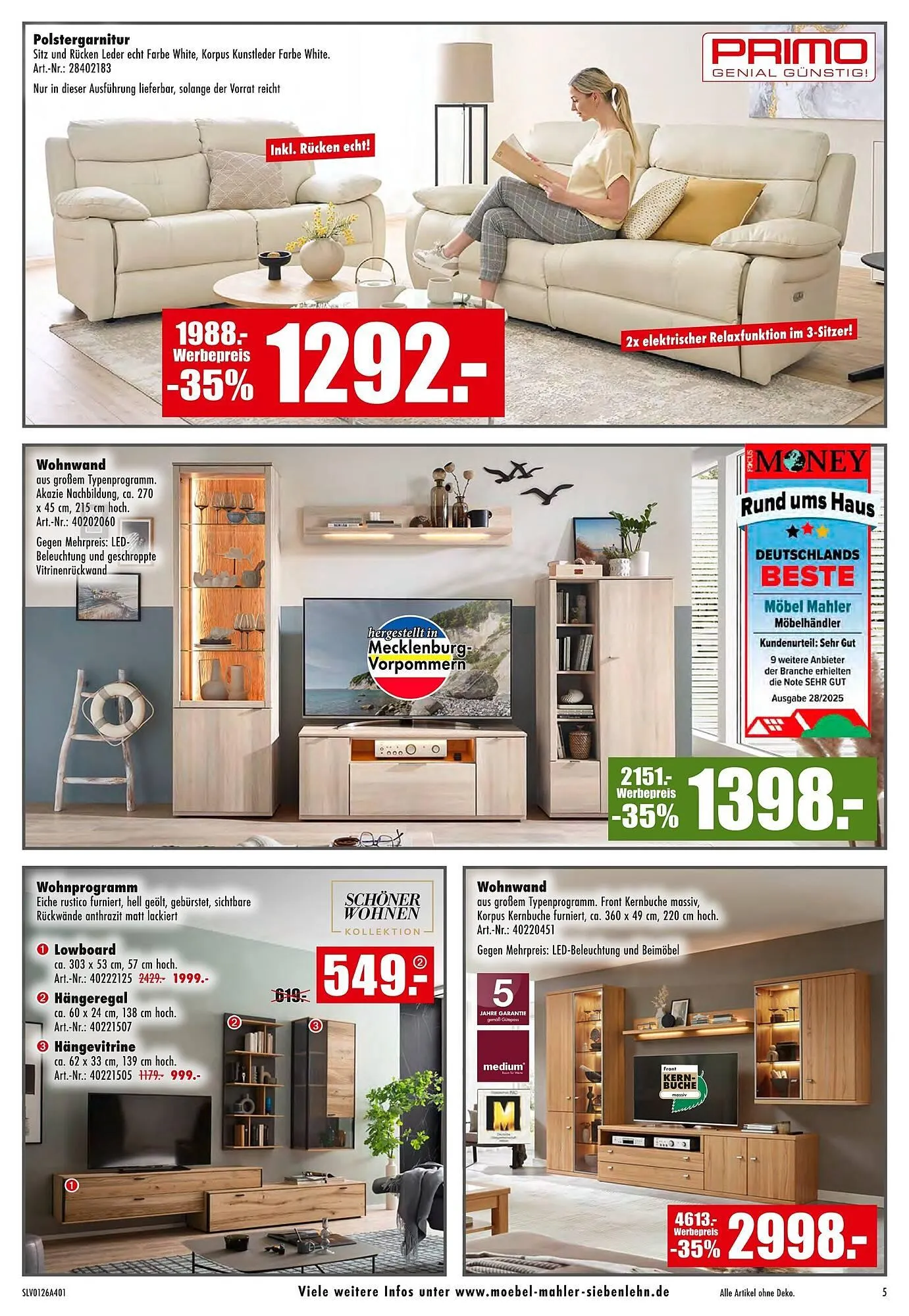 Möbel Mahler Katalog von 7. Januar bis 13. Januar 2026 - Prospekt seite 5
