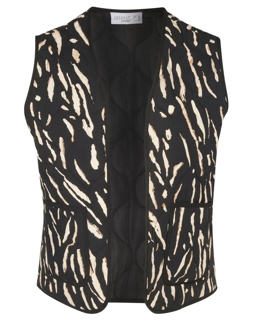 Kurze Steppweste Janina Plus, ohne Verschluss
