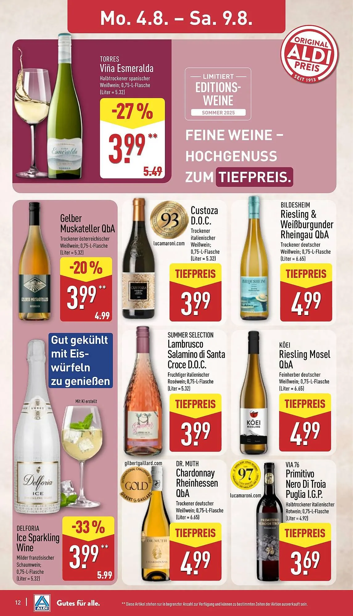 Aldi Nord Prospekt von 4. August bis 9. August 2025 - Prospekt seite 12