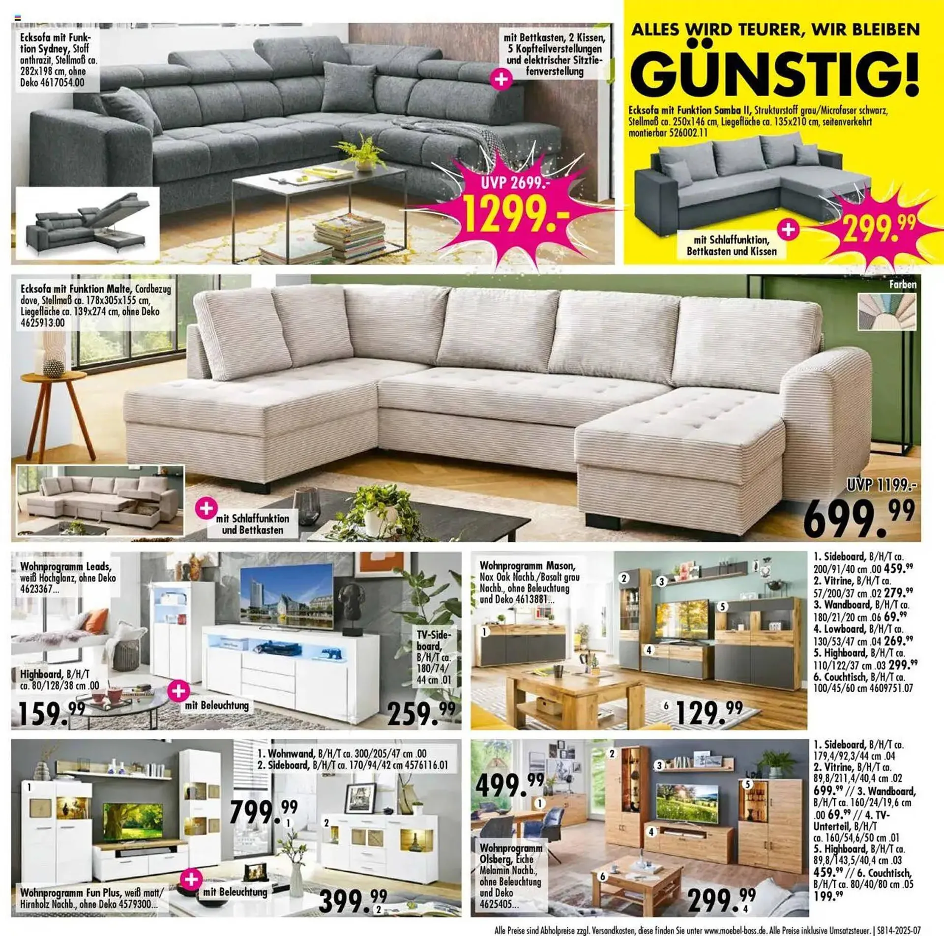 Möbel Boss Prospekt von 31. März bis 6. April 2025 - Prospekt seite 7