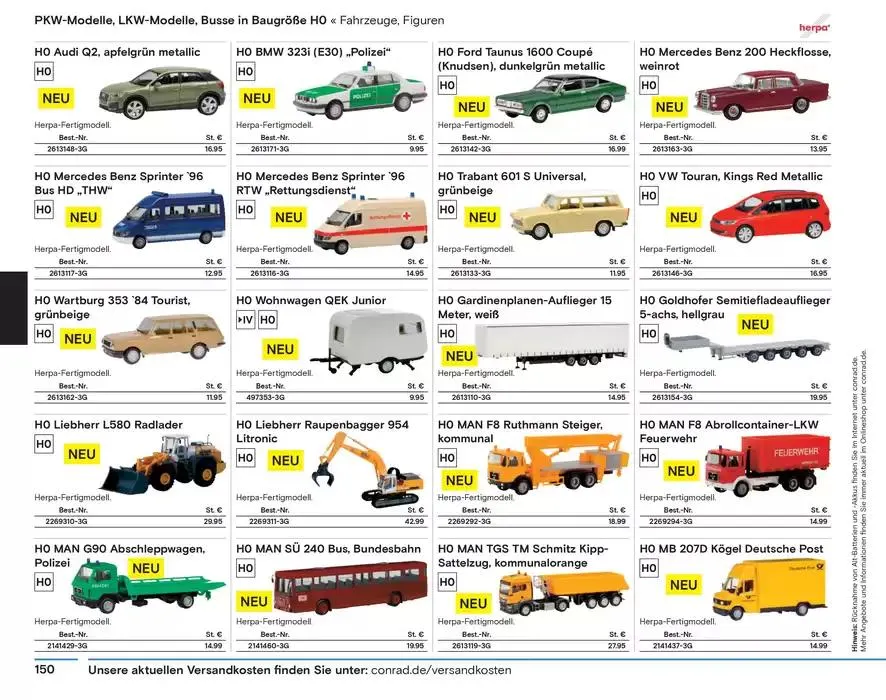 Modellbahn Katalog von 29. Oktober bis 31. Dezember 2025 - Prospekt seite 152