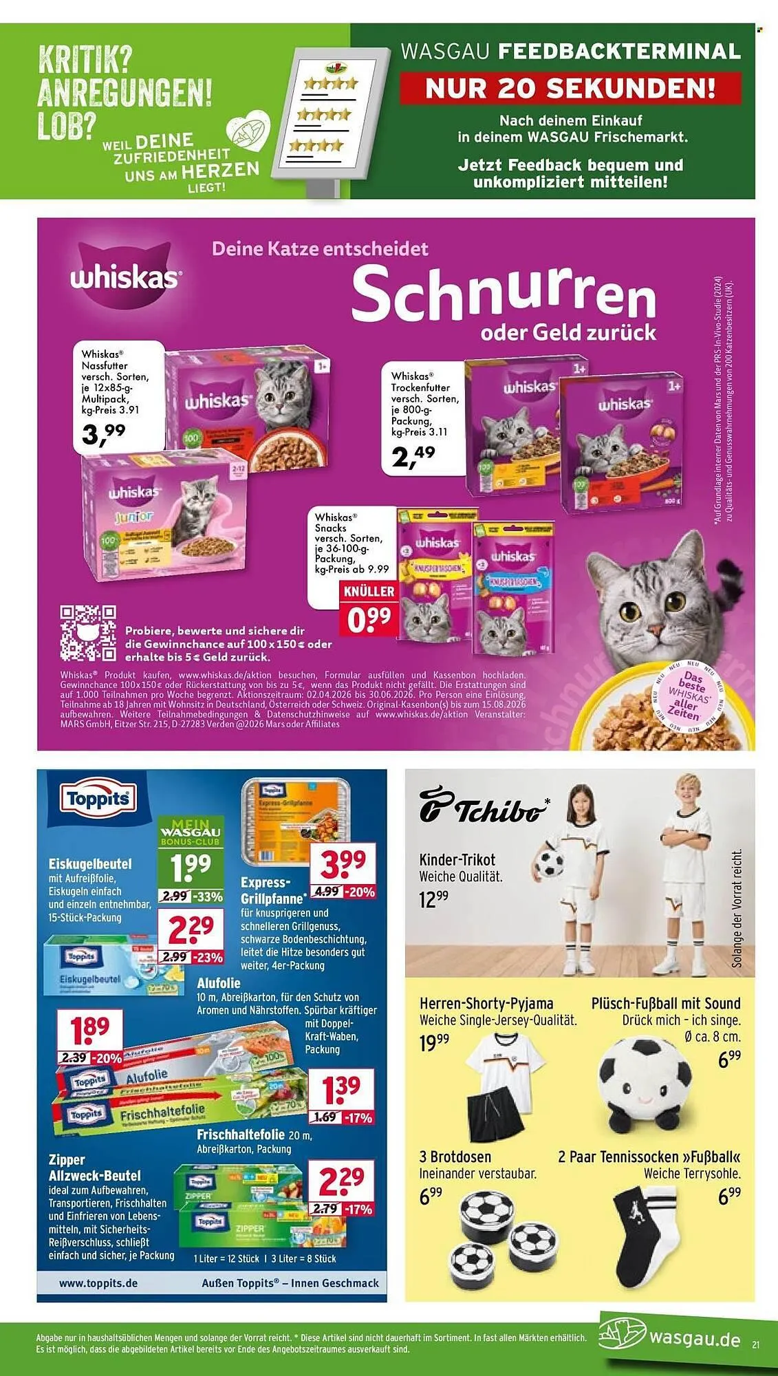 Wasgau Prospekt von 20. April bis 25. April 2026 - Prospekt seite 21