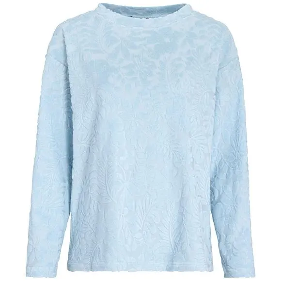 Damen Sweatshirt mit Frottee-Muster