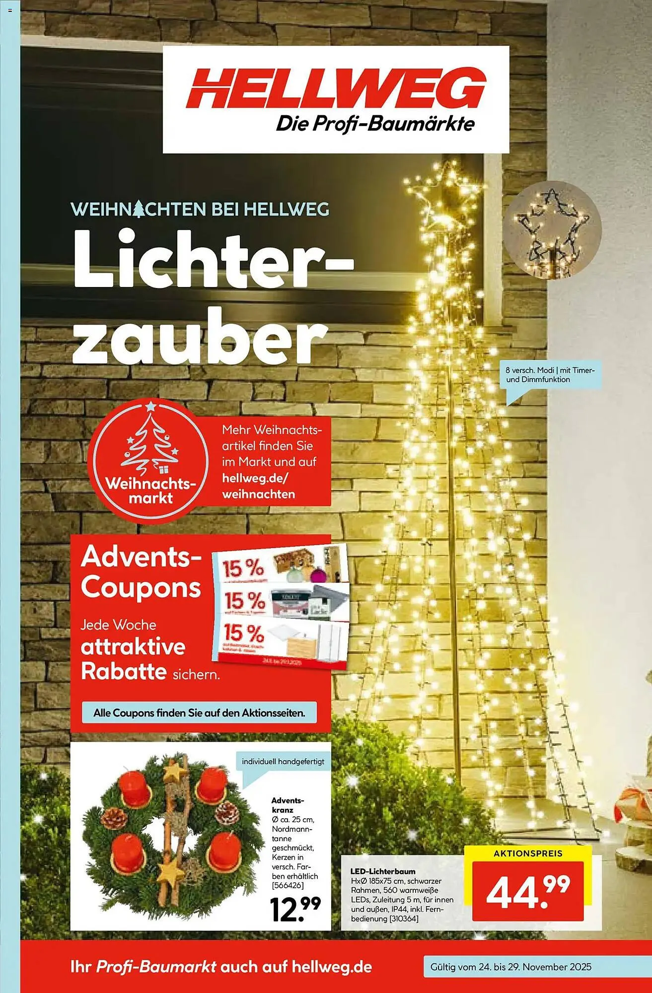 Hellweg Prospekt von 24. November bis 29. November 2025 - Prospekt seite 1