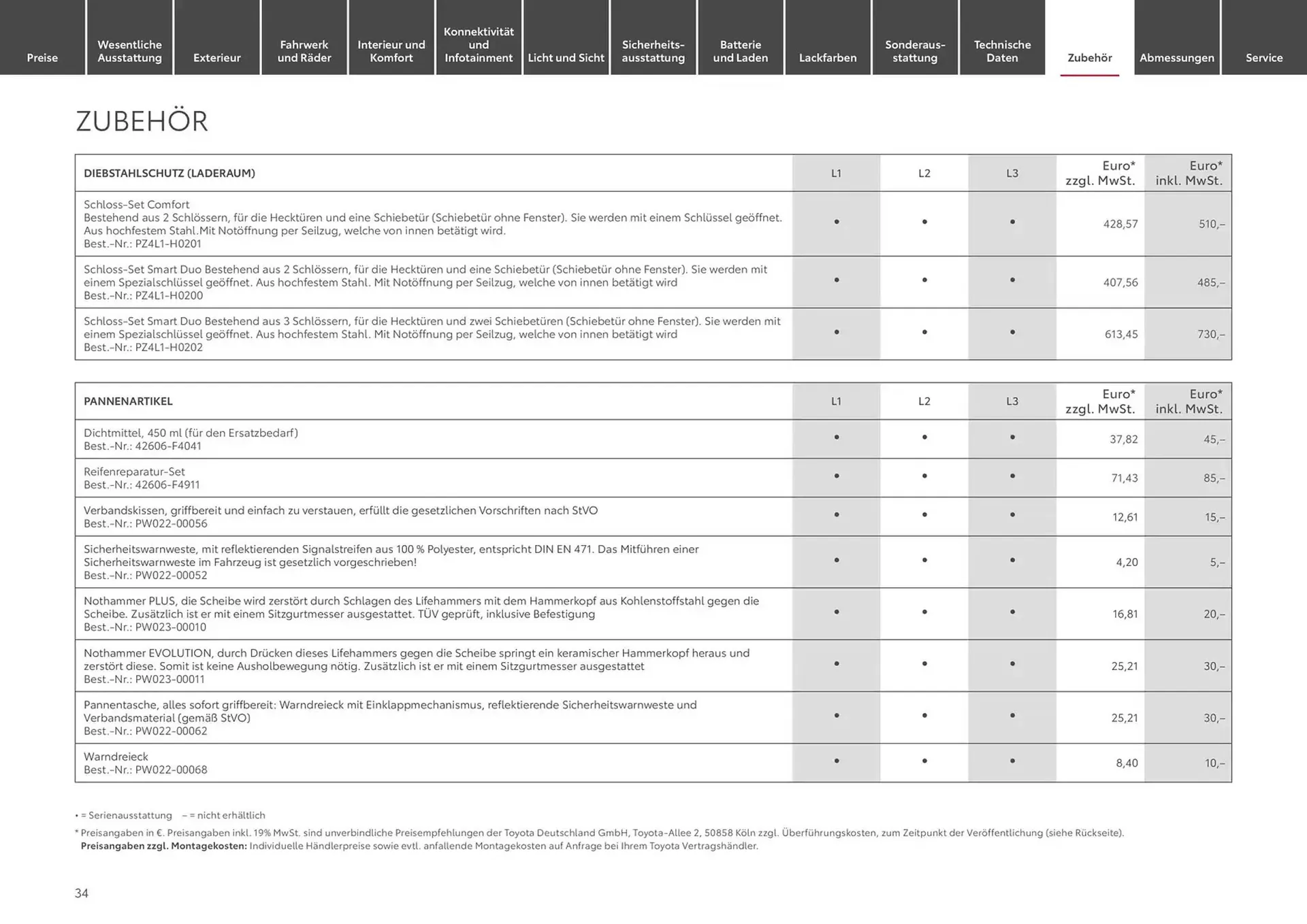 Toyota Prospekt von 3. Dezember bis 3. Dezember 2025 - Prospekt seite 34