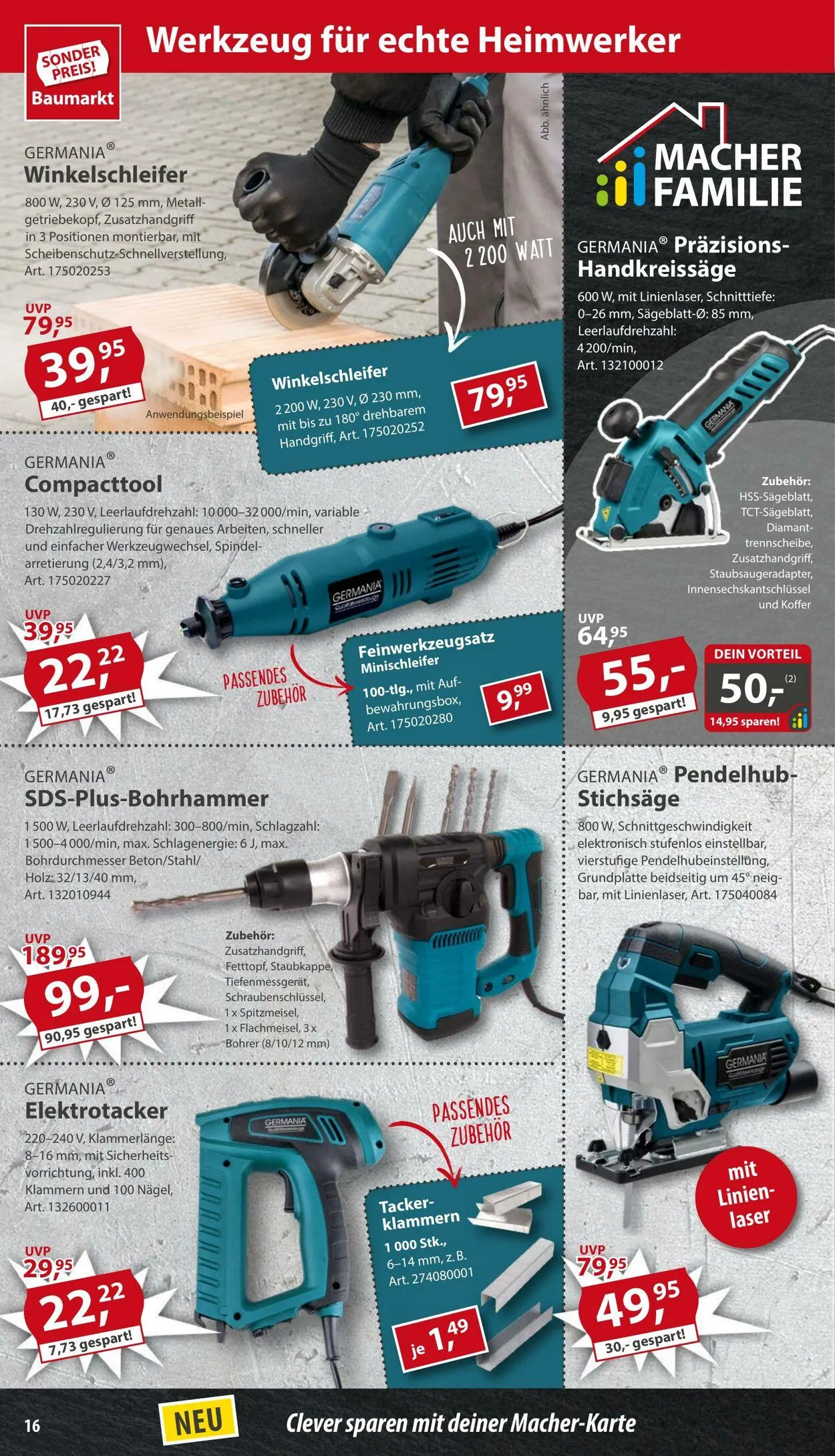 Sonderpreis Baumarkt Aktueller Prospekt von 17. März bis 30. März 2025 - Prospekt seite 16