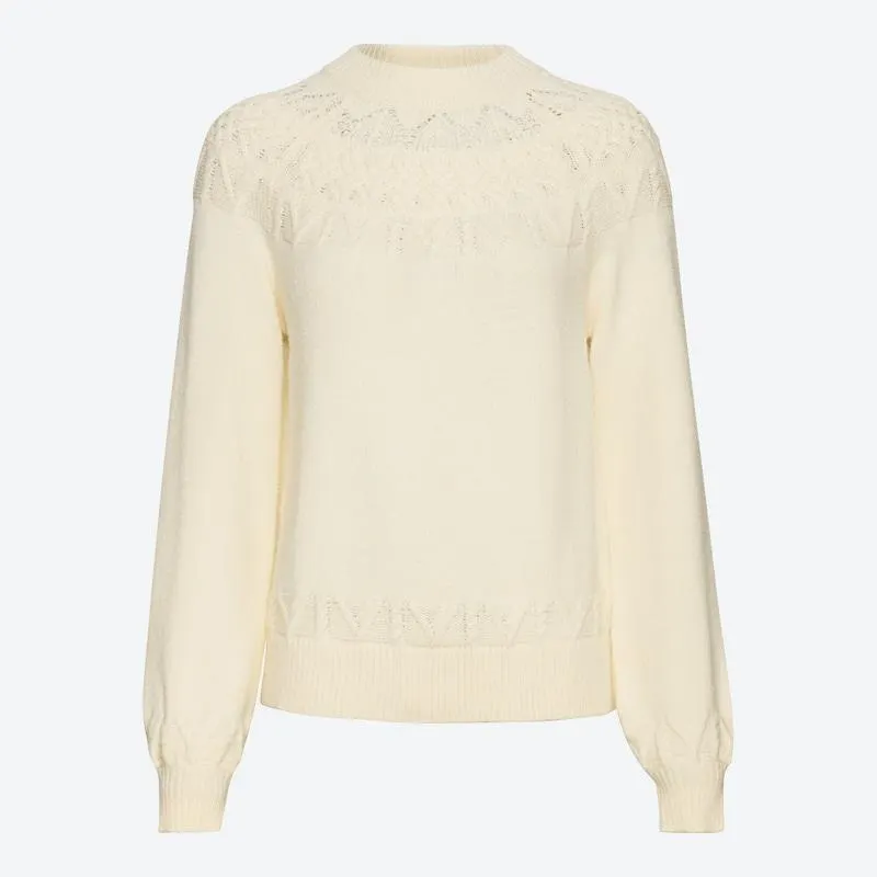 Damen-Pullover mit Zopfmusterung