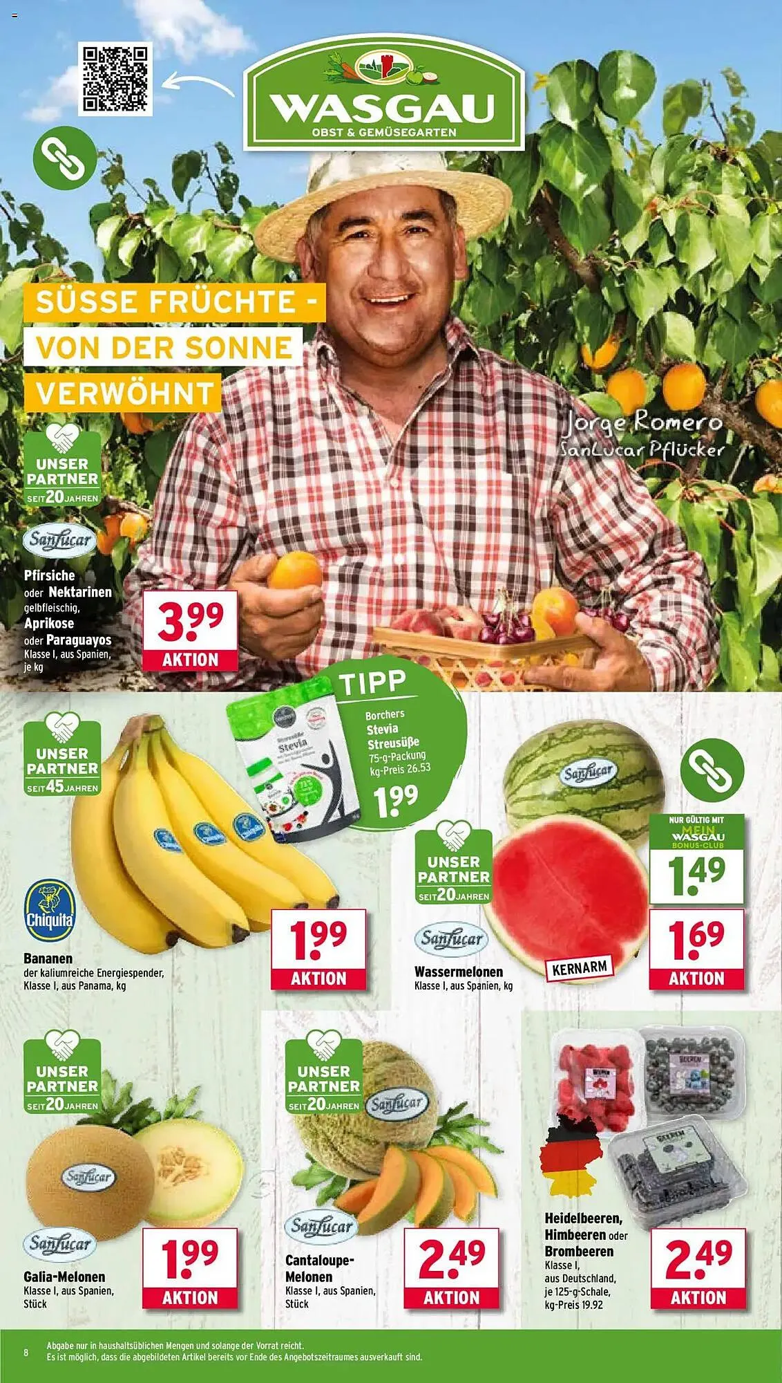 Wasgau Prospekt von 7. Juli bis 12. Juli 2025 - Prospekt seite 8