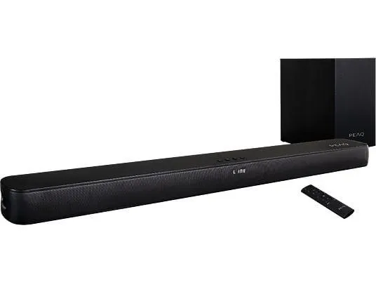 PEAQ PEB 120 2.1, Soundbar, Schwarz matt