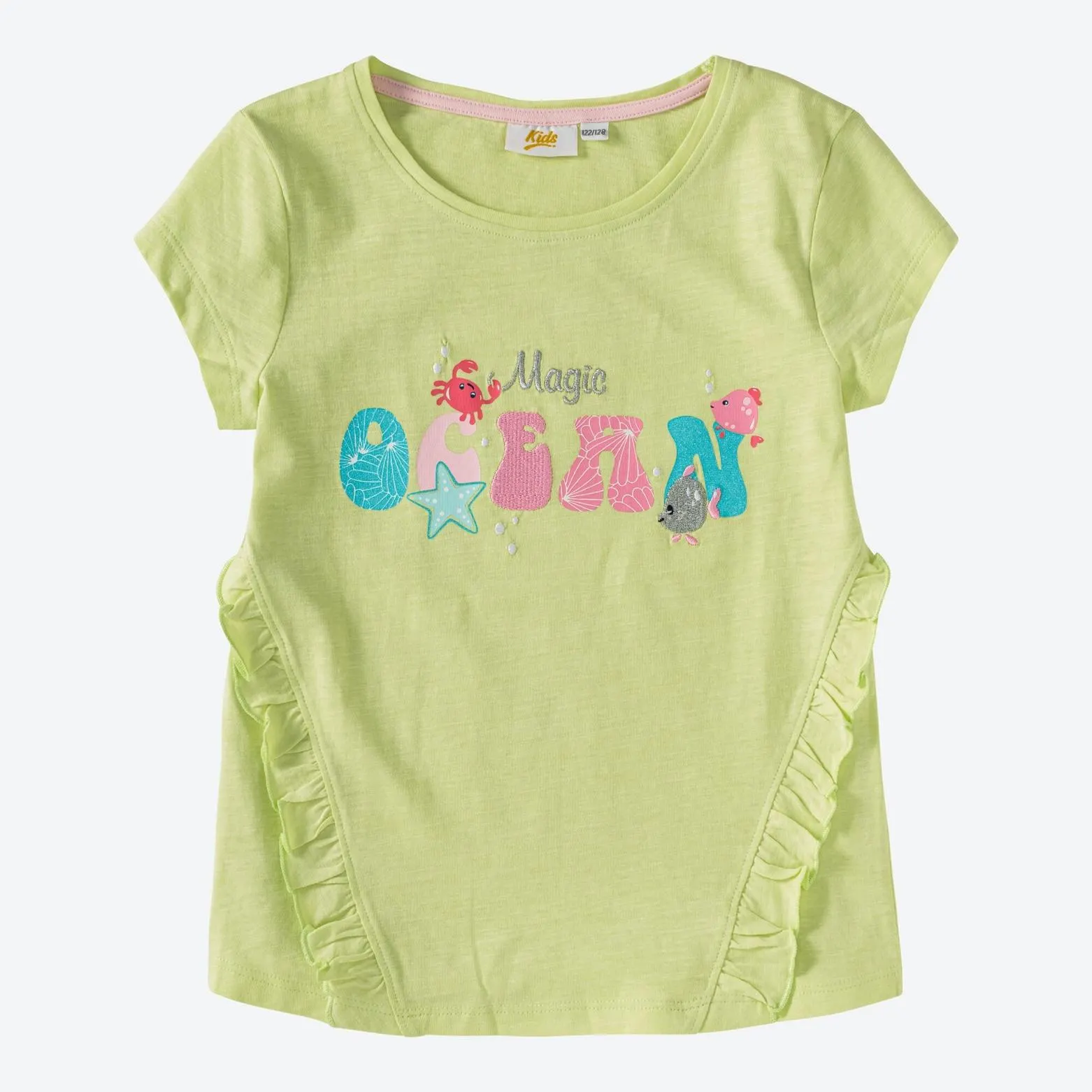 Kinder-Mädchen-T-Shirt mit Rüschen