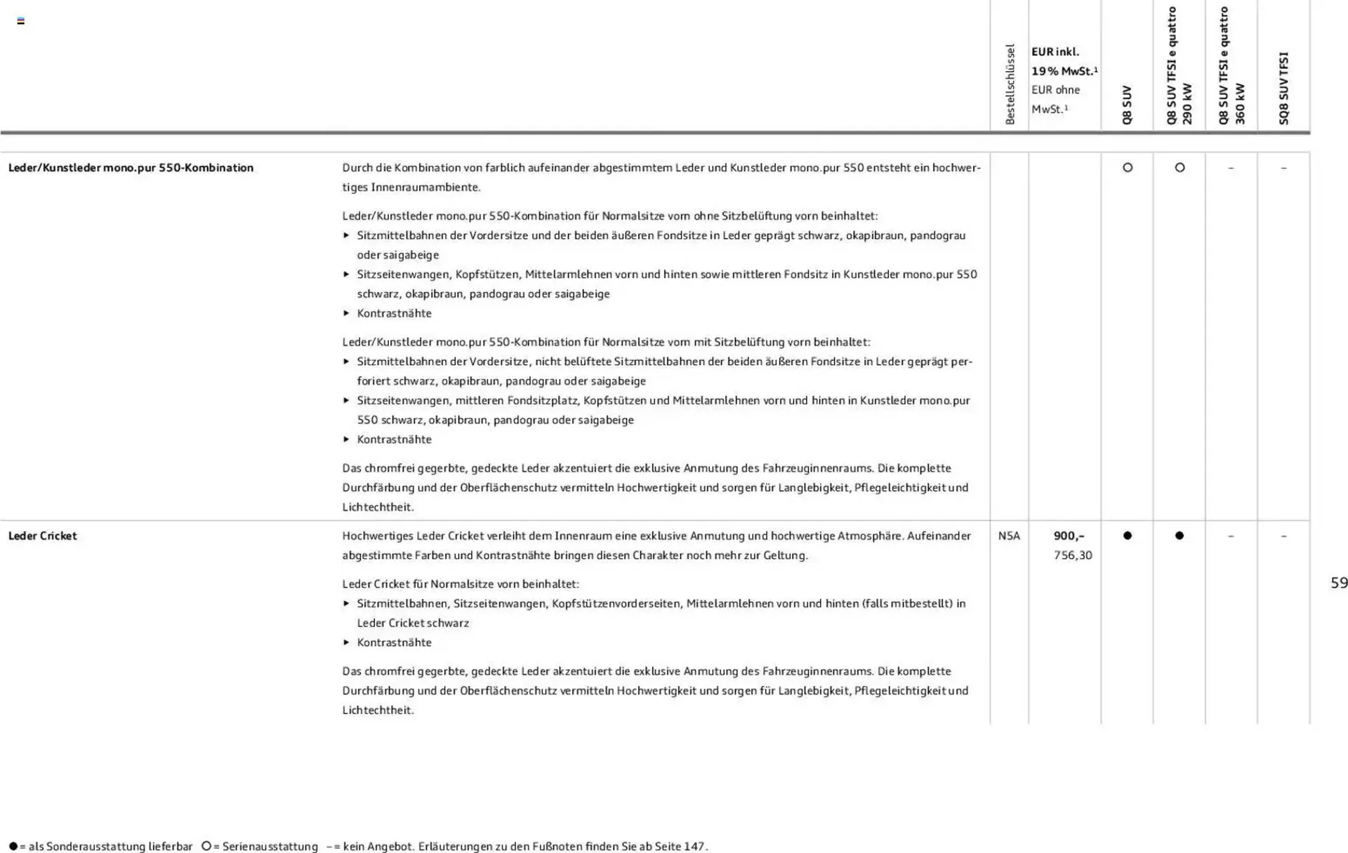 Audi Prospekt von 6. November bis 6. November 2026 - Prospekt seite 59