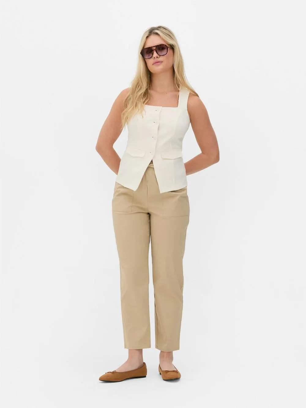 Weste mit eckigem Ausschnitt