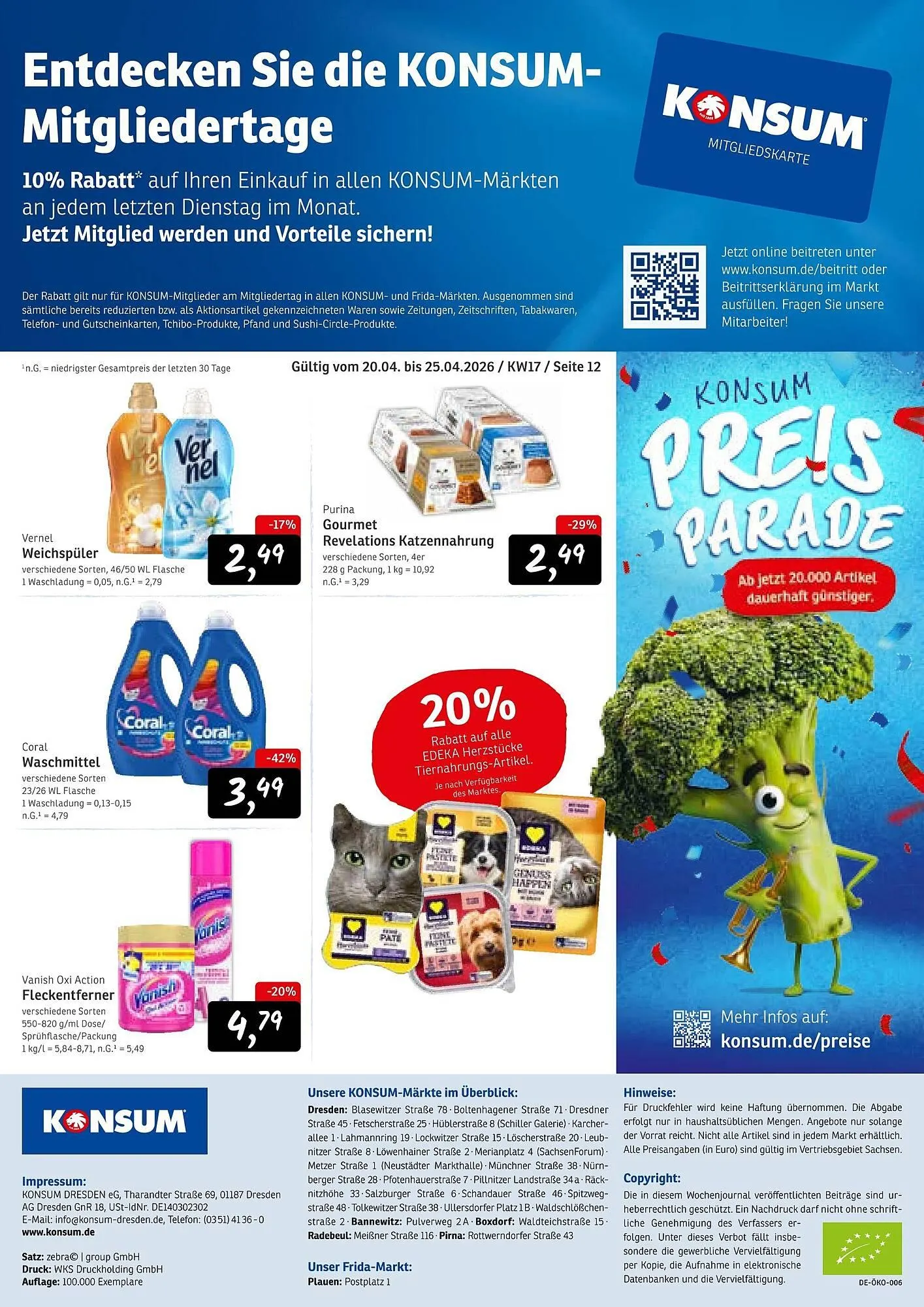 KONSUM Prospekt von 20. April bis 25. April 2026 - Prospekt seite 12