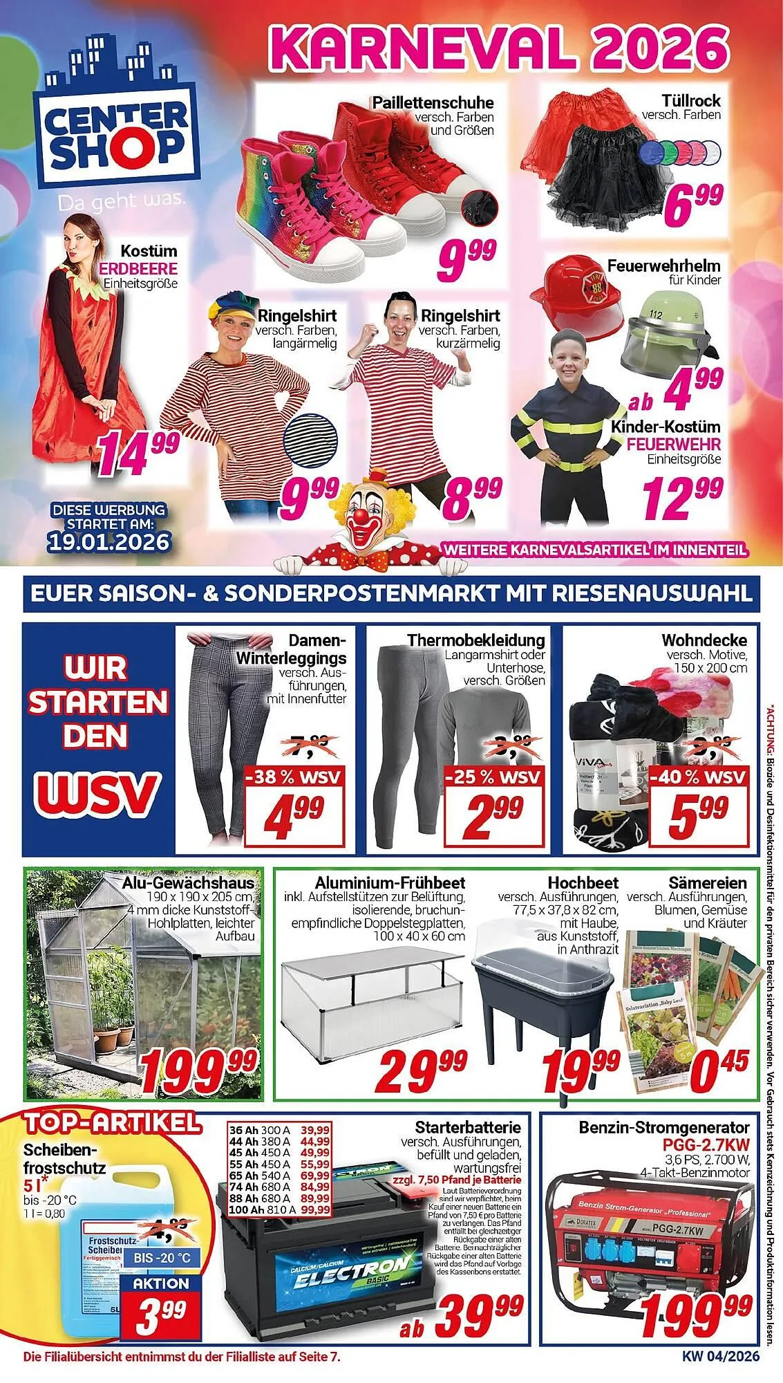 CENTERSHOP Prospekt von 19. Januar bis 24. Januar 2026 - Prospekt seite 1