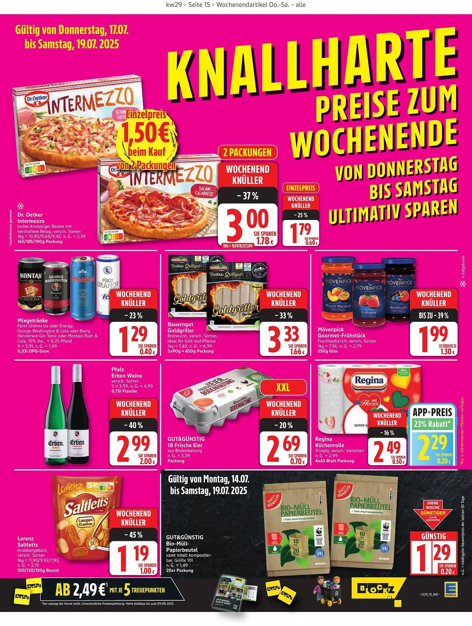 Edeka Prospekt von 14. Juli bis 19. Juli 2025 - Prospekt seite 15