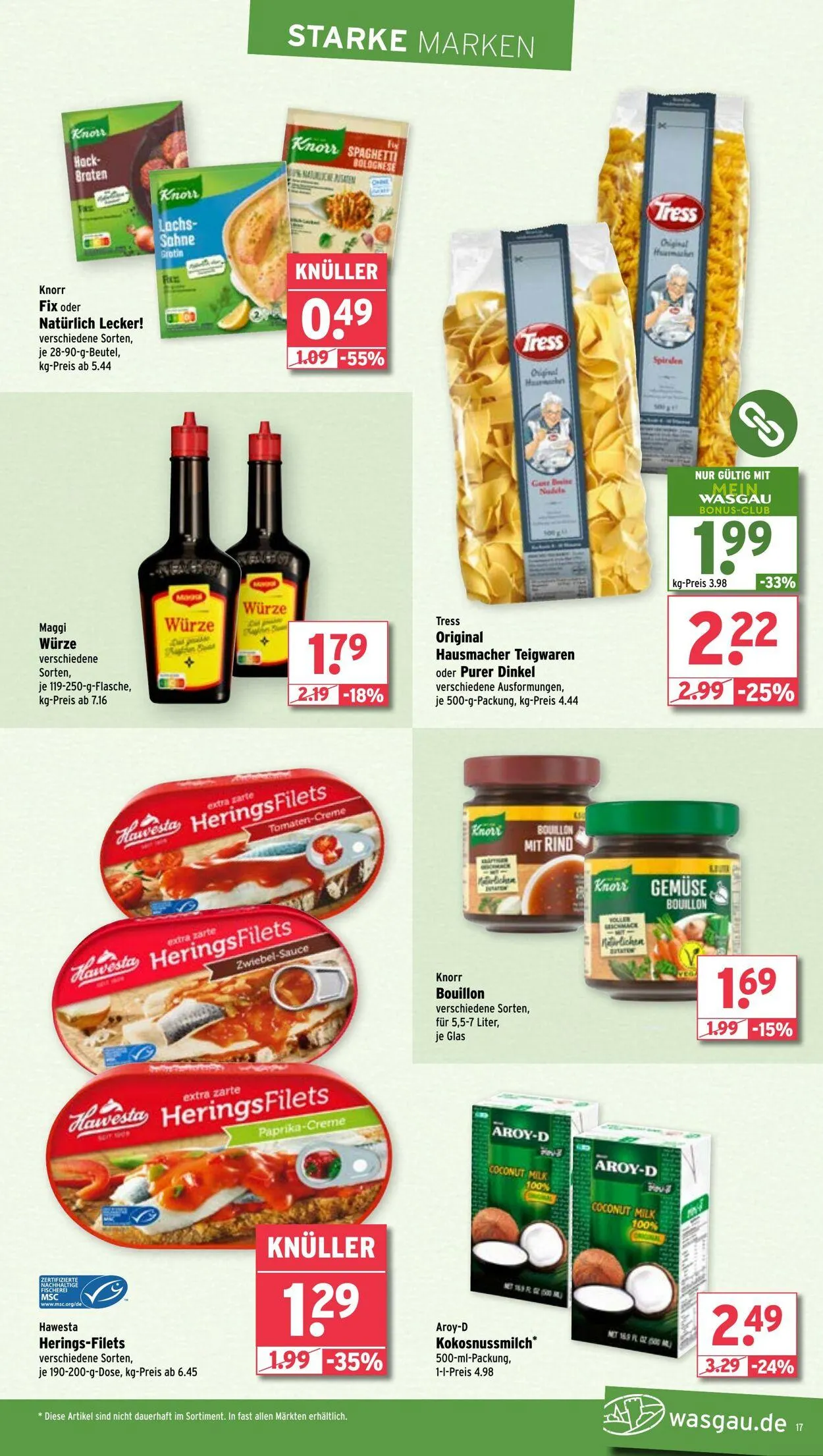 WASGAU Aktueller Prospekt von 20. April bis 4. Mai 2025 - Prospekt seite 17