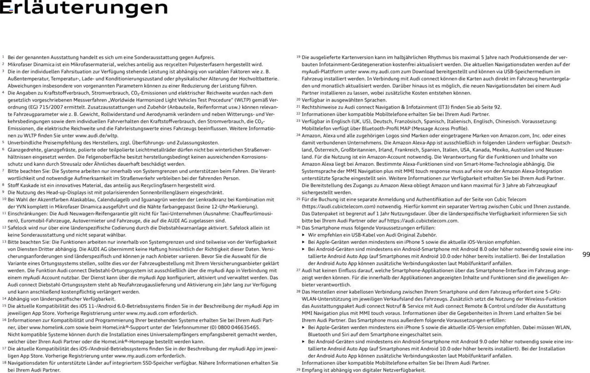 Audi Prospekt von 29. Januar bis 29. Januar 2026 - Prospekt seite 99
