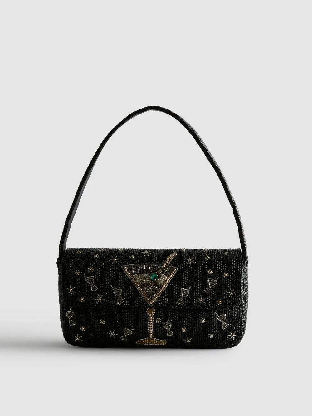 Beaded Mini Shoulder Bag