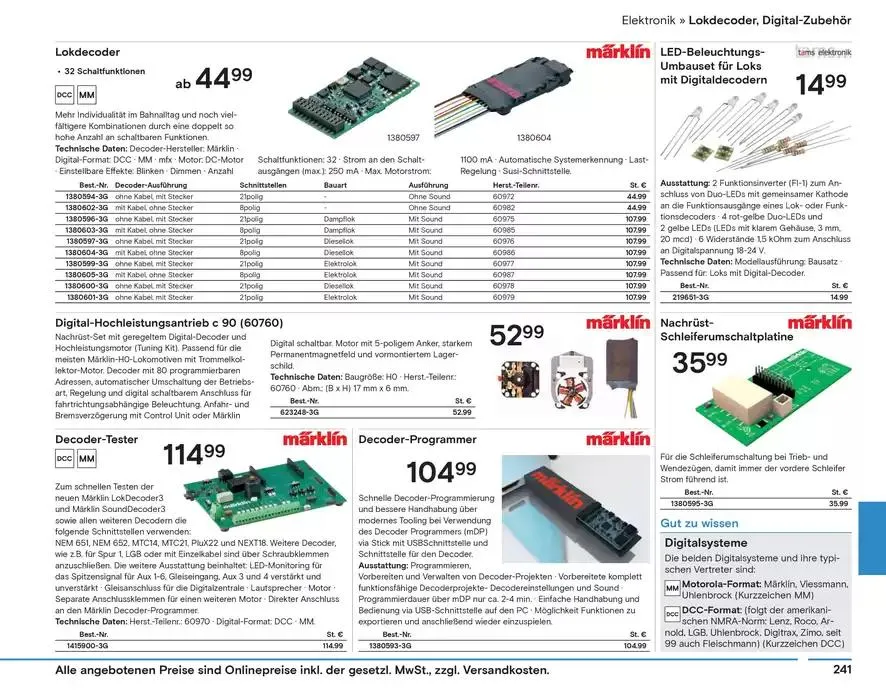 Modellbahn Katalog von 29. Oktober bis 31. Dezember 2025 - Prospekt seite 243