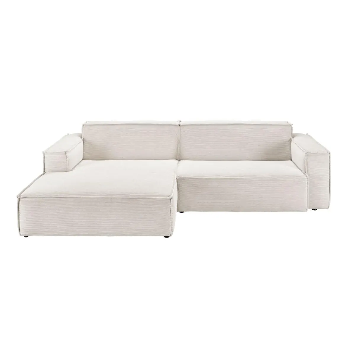 Ecksofa UPPER EAST 168 x 276 cm weiß