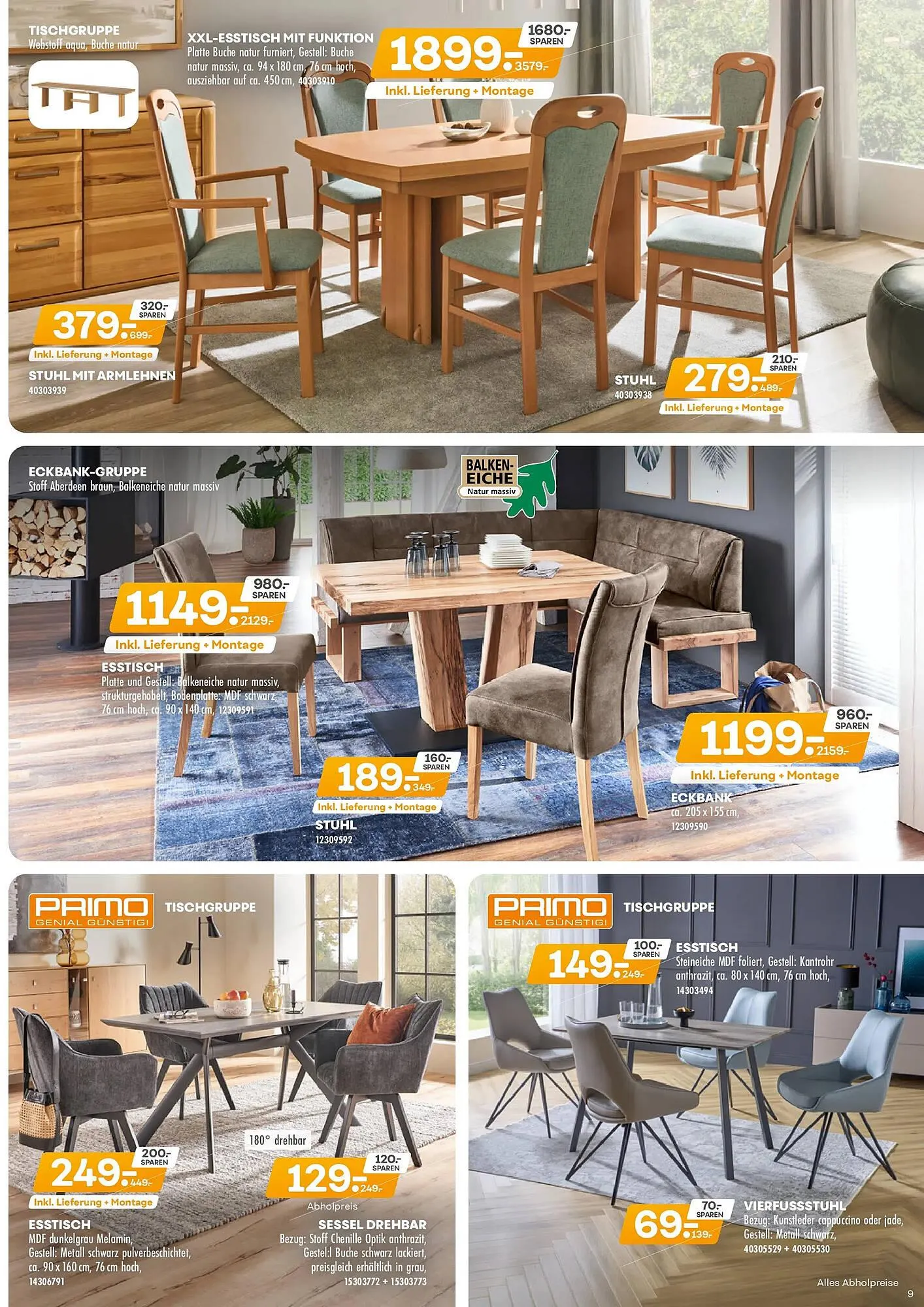 Möbel Kraft Prospekt von 2. Dezember bis 30. Dezember 2025 - Prospekt seite 9