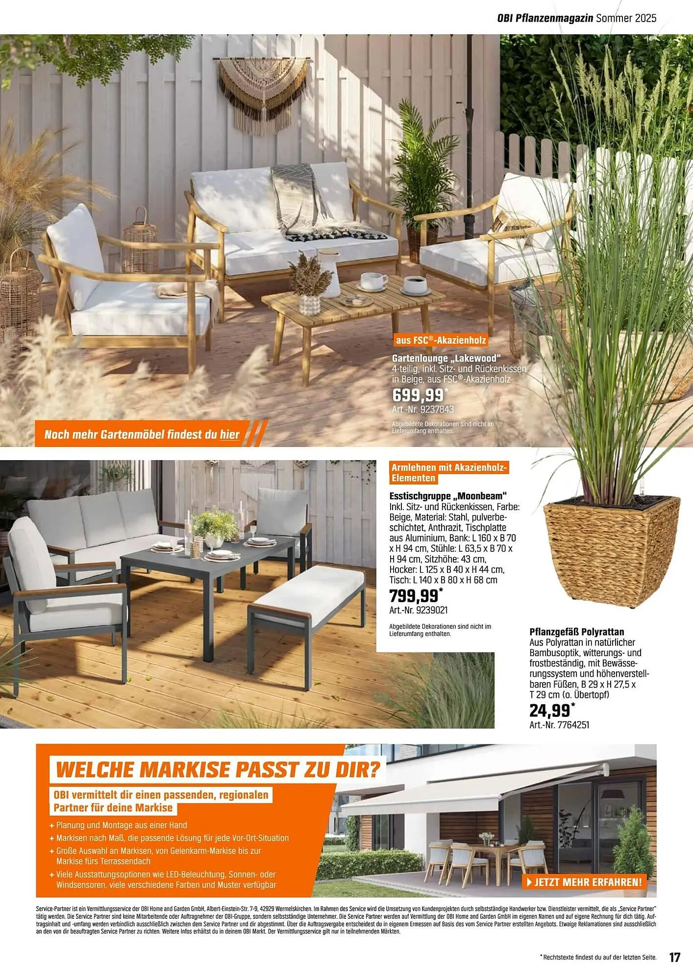 OBI Prospekt von 5. Mai bis 26. Mai 2025 - Prospekt seite 17