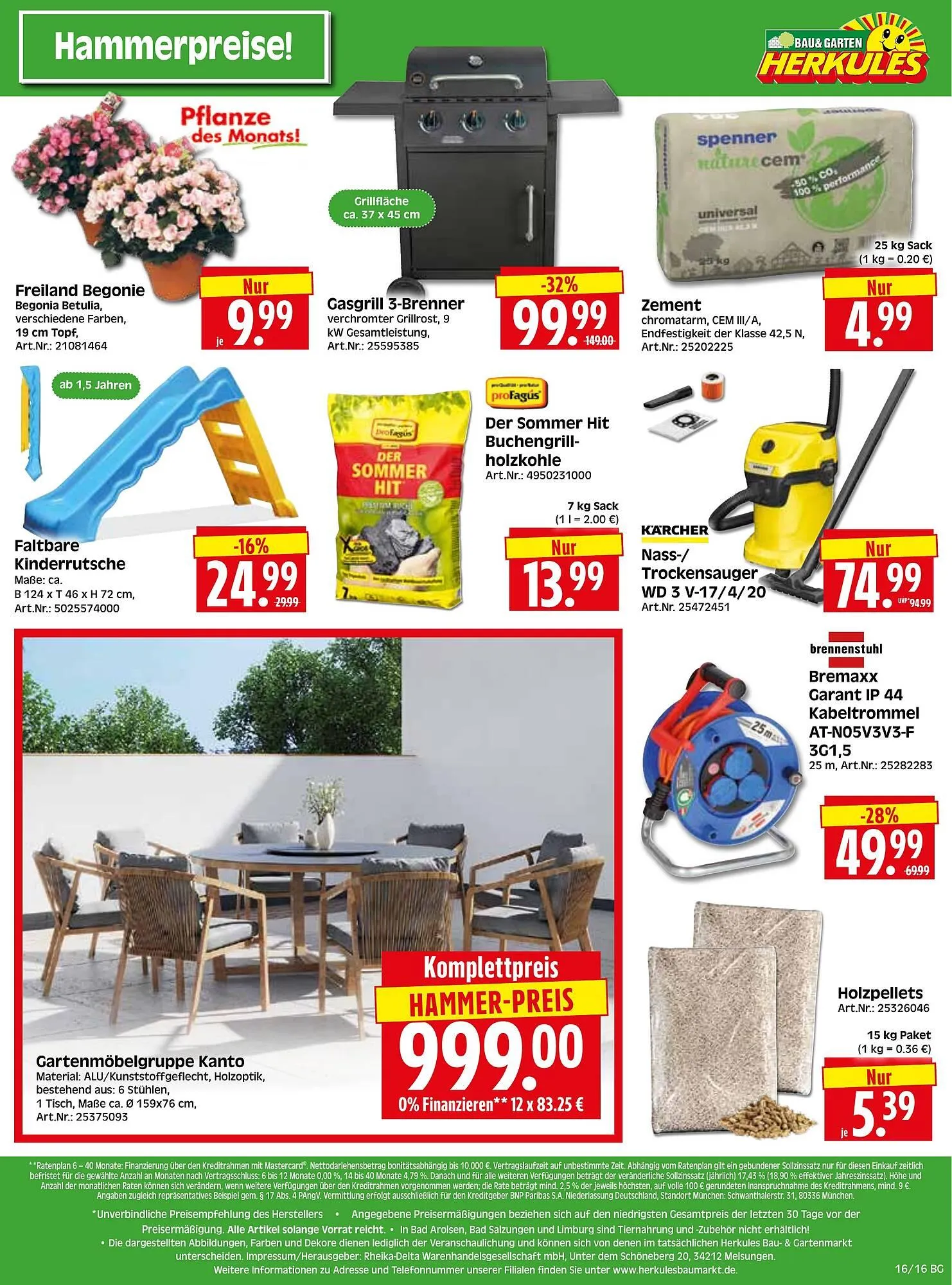 Herkules Baumarkt Prospekt von 14. April bis 19. April 2025 - Prospekt seite 16