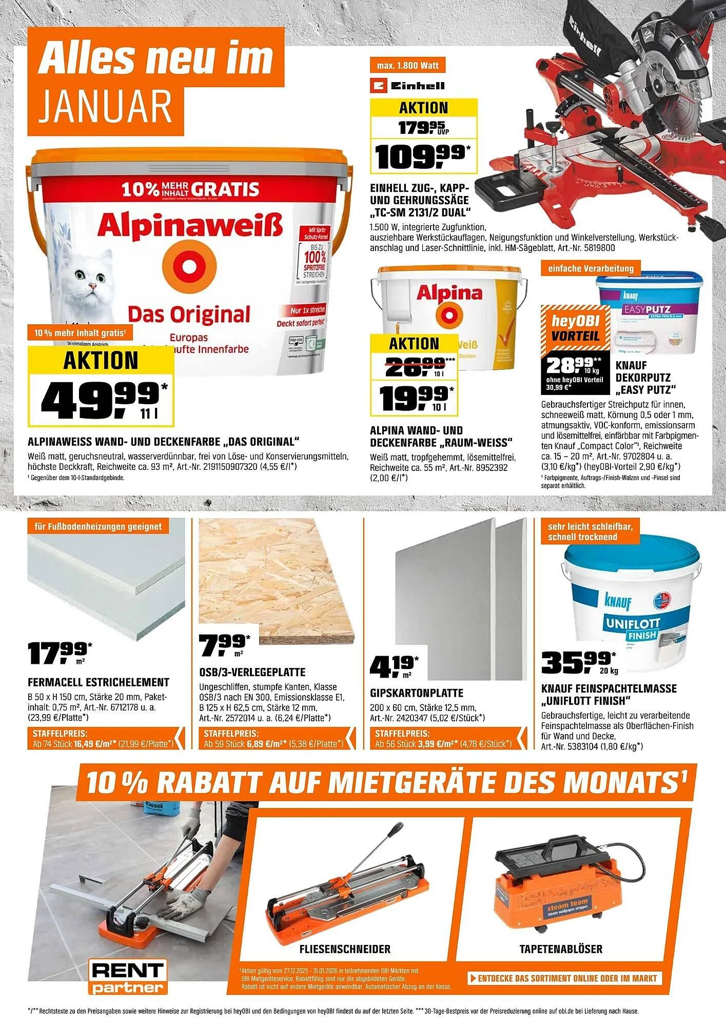 OBI Prospekt von 27. Dezember bis 31. Januar 2026 - Prospekt seite 10