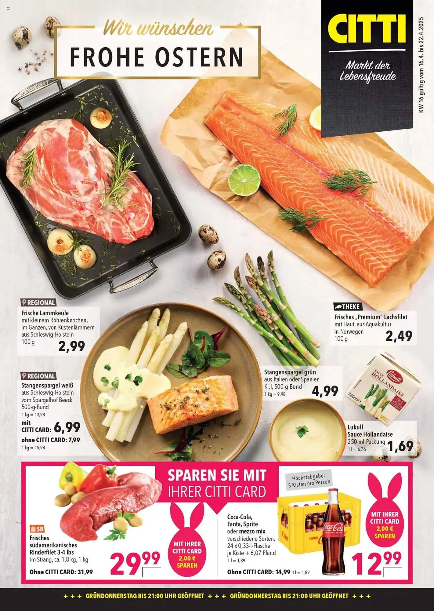 CITTI Markt Prospekt von 16. April bis 22. April 2025 - Prospekt seite 1