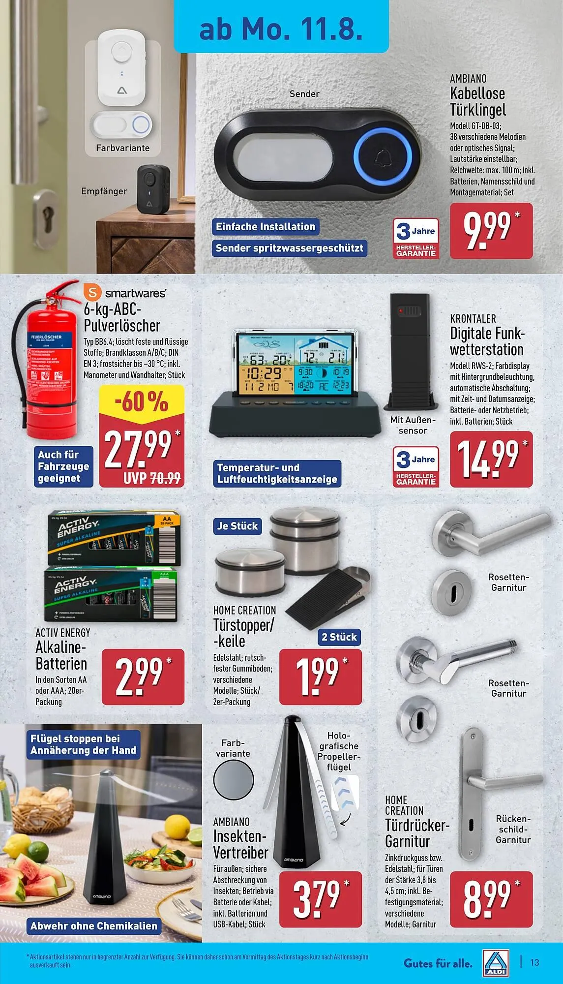 Aldi Nord Prospekt von 11. August bis 16. August 2025 - Prospekt seite 13