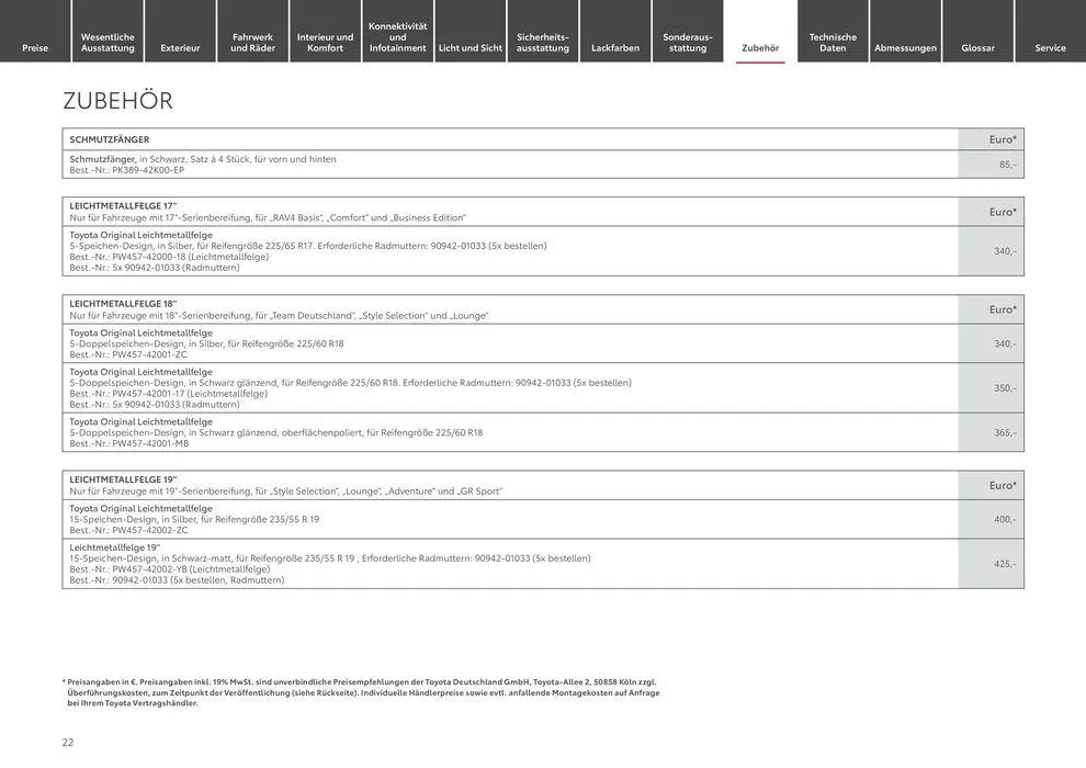 Toyota RAV4 von 1. Mai bis 1. Mai 2025 - Prospekt seite 22