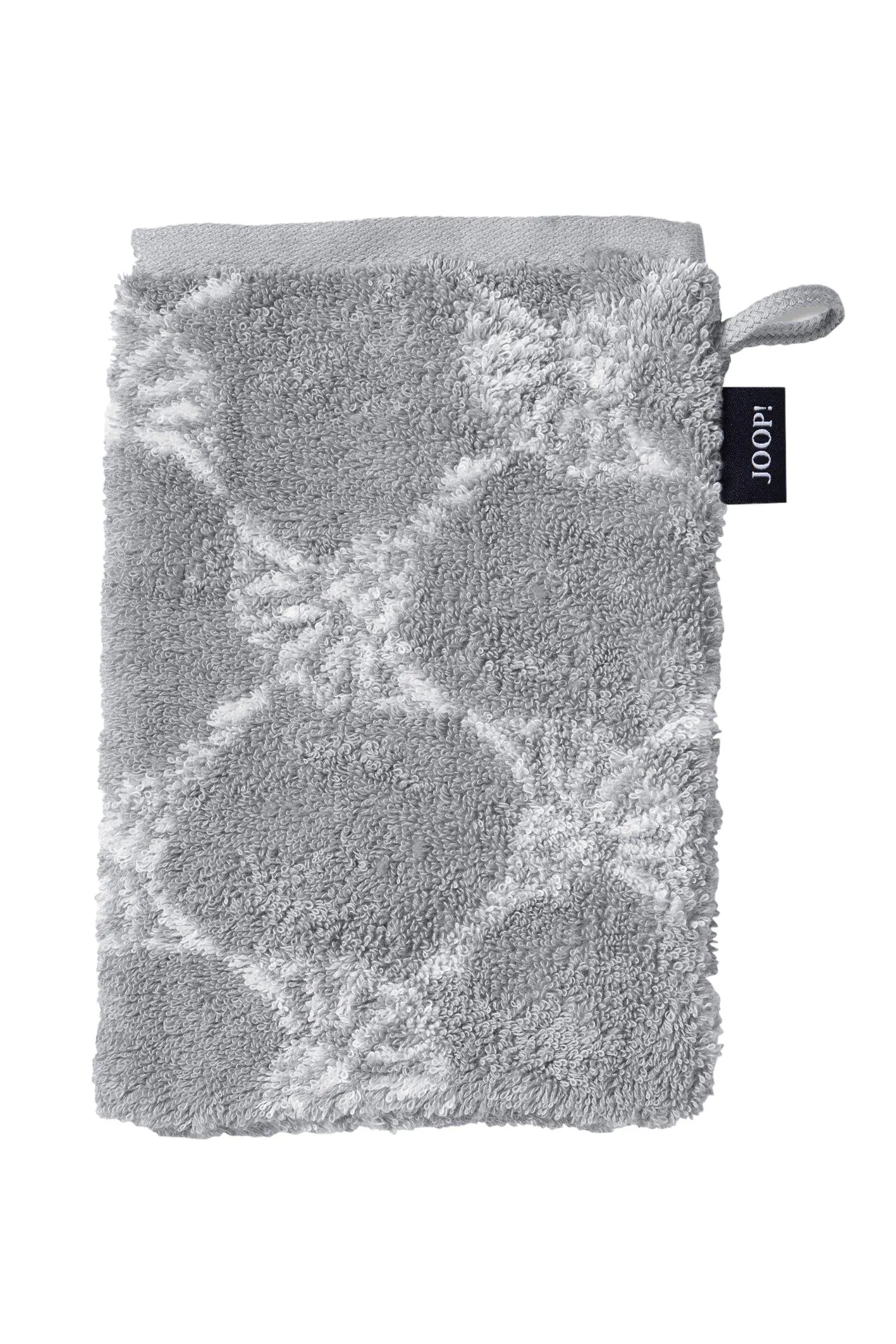 JOOP! Waschhandschuh Cornflower Weiss-silber 16x22cm