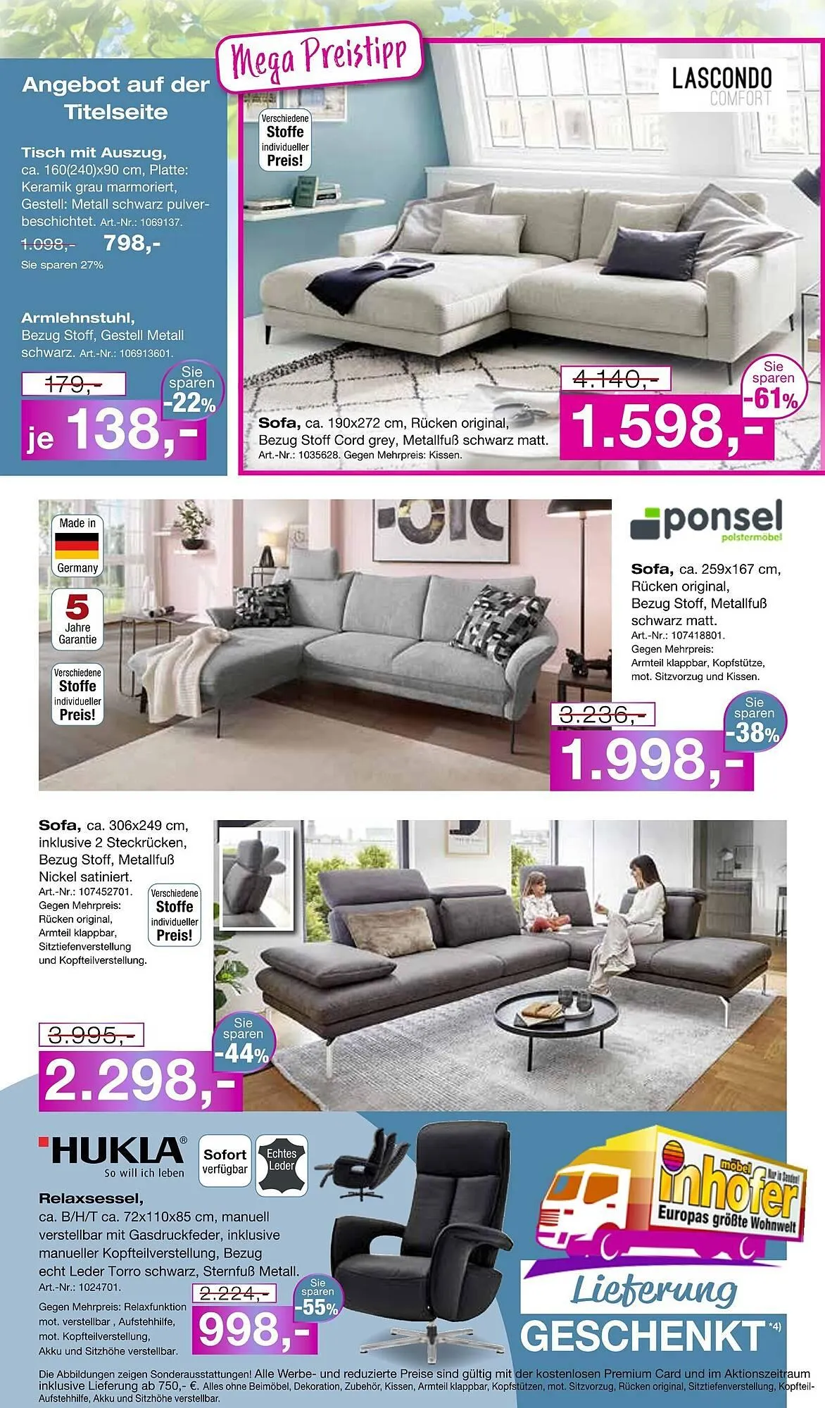 Möbel Inhofer Prospekt von 7. Mai bis 31. Mai 2025 - Prospekt seite 2