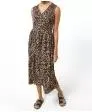 Kleid mit Leopardendruck Janina, V-Ausschnitt