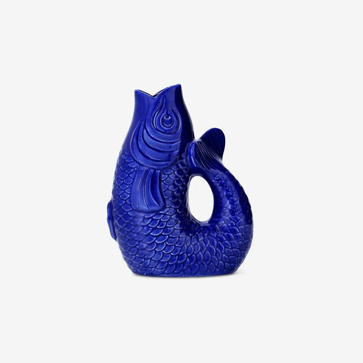 Blue fish vase