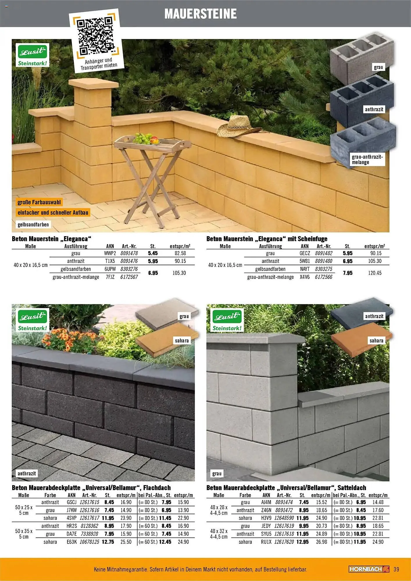 Hornbach Prospekt von 12. Februar bis 31. Dezember 2026 - Prospekt seite 39