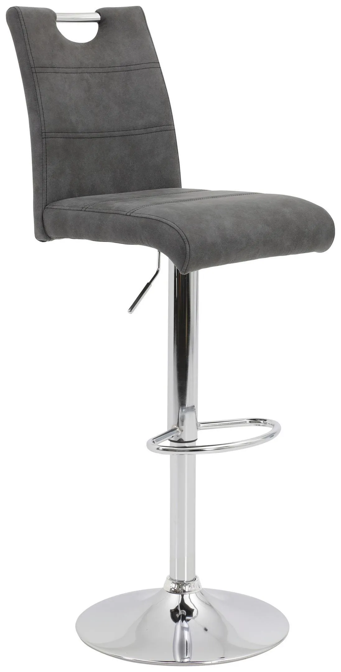 Mikrofaser Anthrazit Sitzfläche 360° drehbar, mit Griff