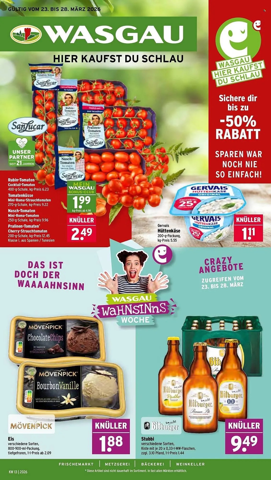 Wasgau Prospekt von 23. März bis 28. März 2026 - Prospekt seite 1