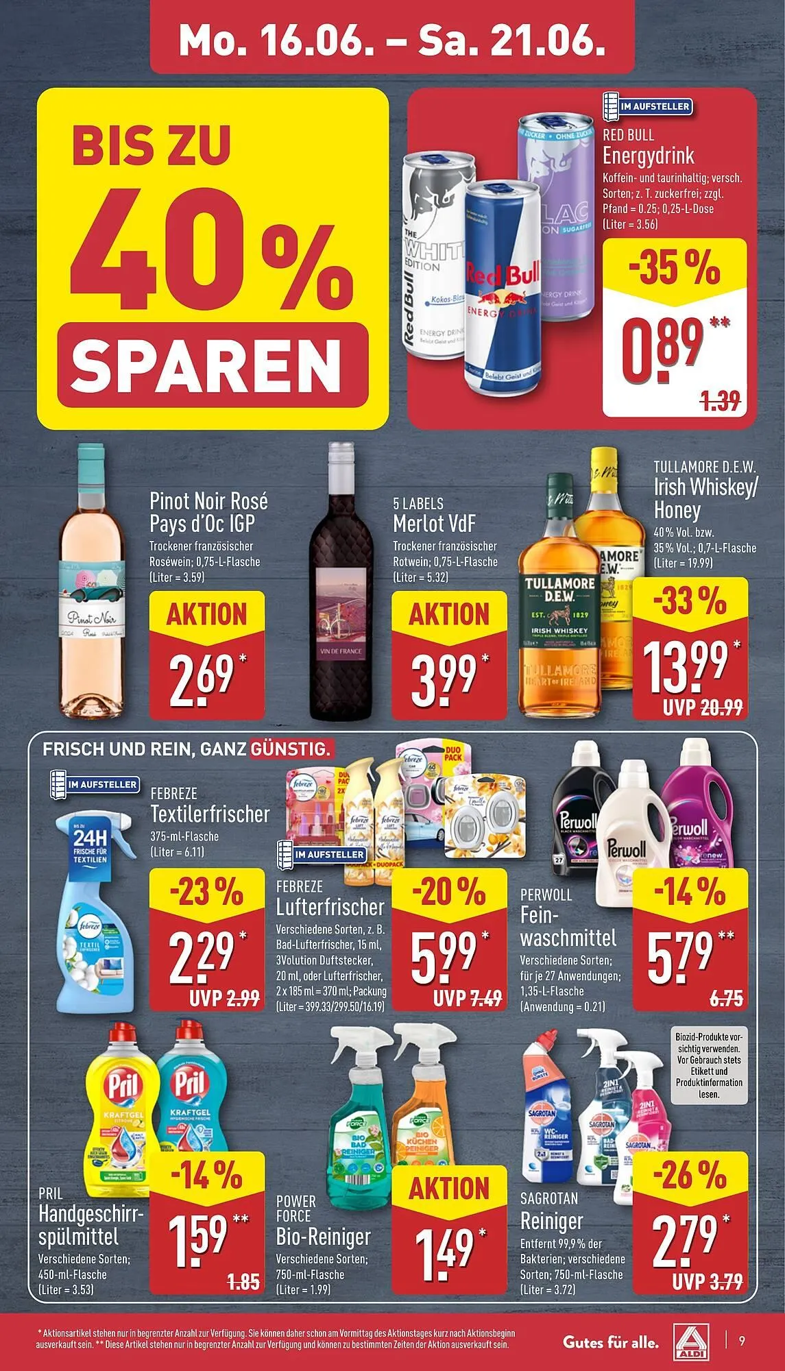 Aldi Nord Prospekt von 16. Juni bis 21. Juni 2025 - Prospekt seite 9