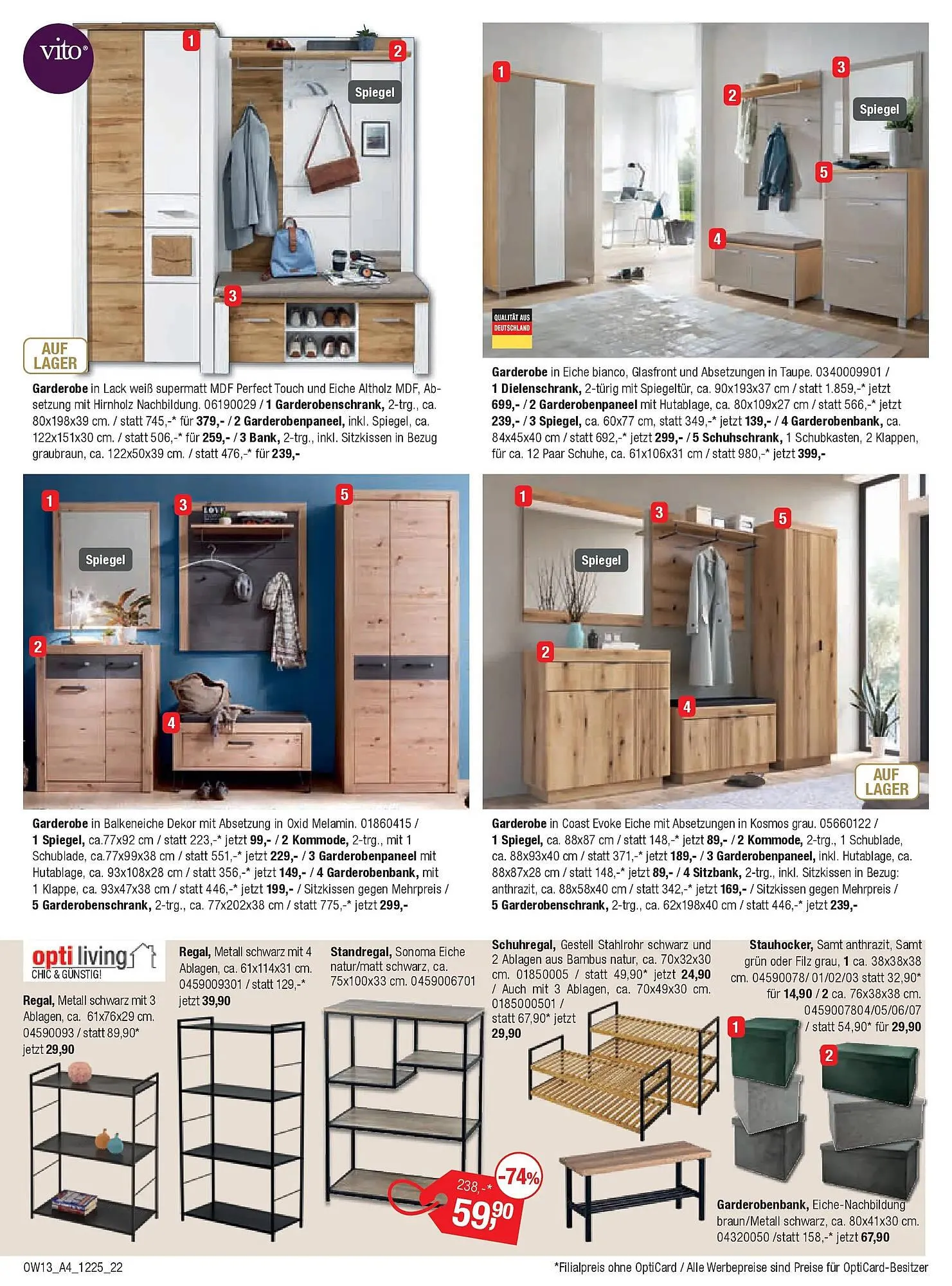 Opti Wohnwelt Prospekt von 18. Dezember bis 10. Januar 2026 - Prospekt seite 22