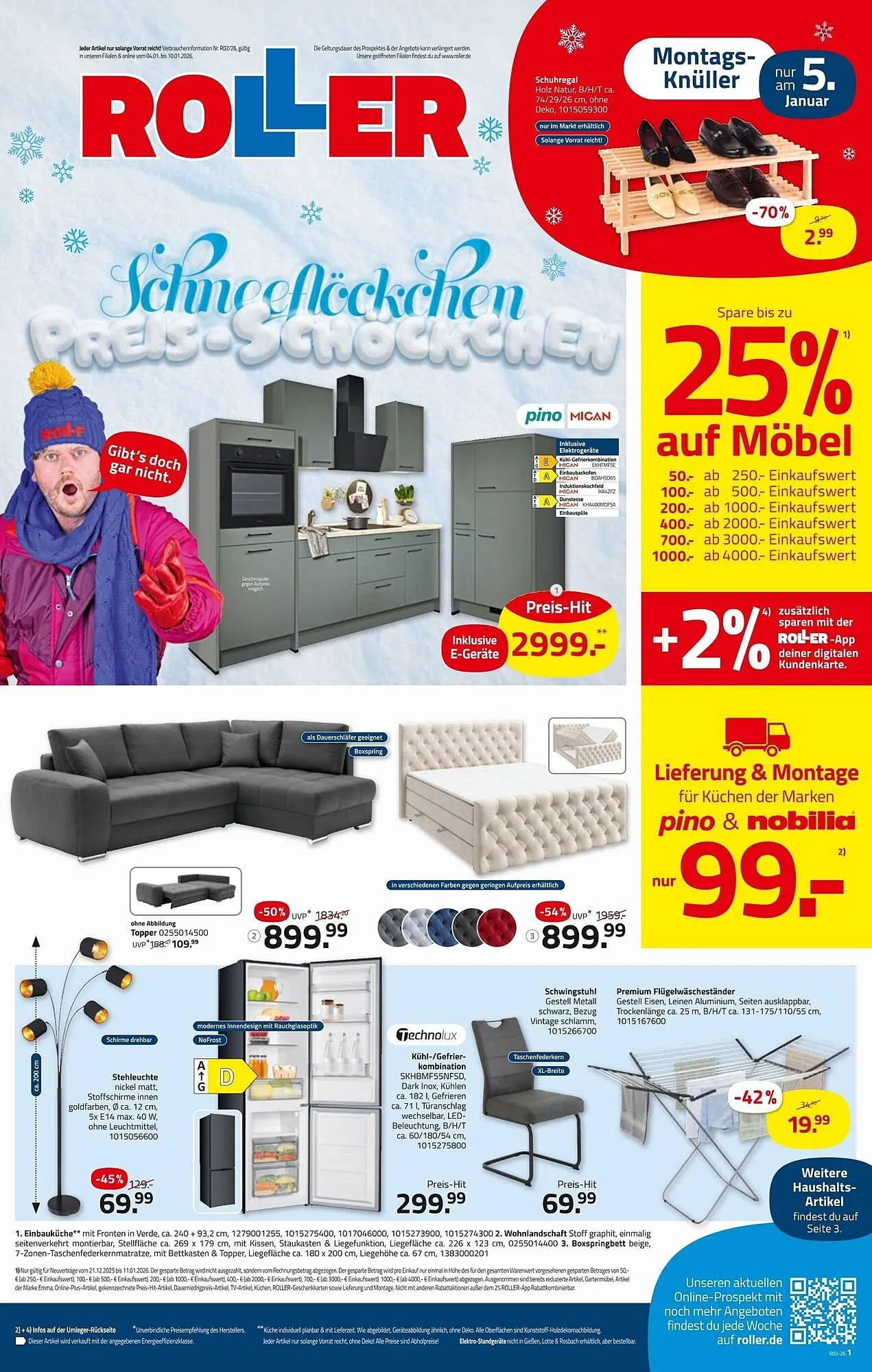 ROLLER Prospekt von 4. Januar bis 10. Januar 2026 - Prospekt seite 1