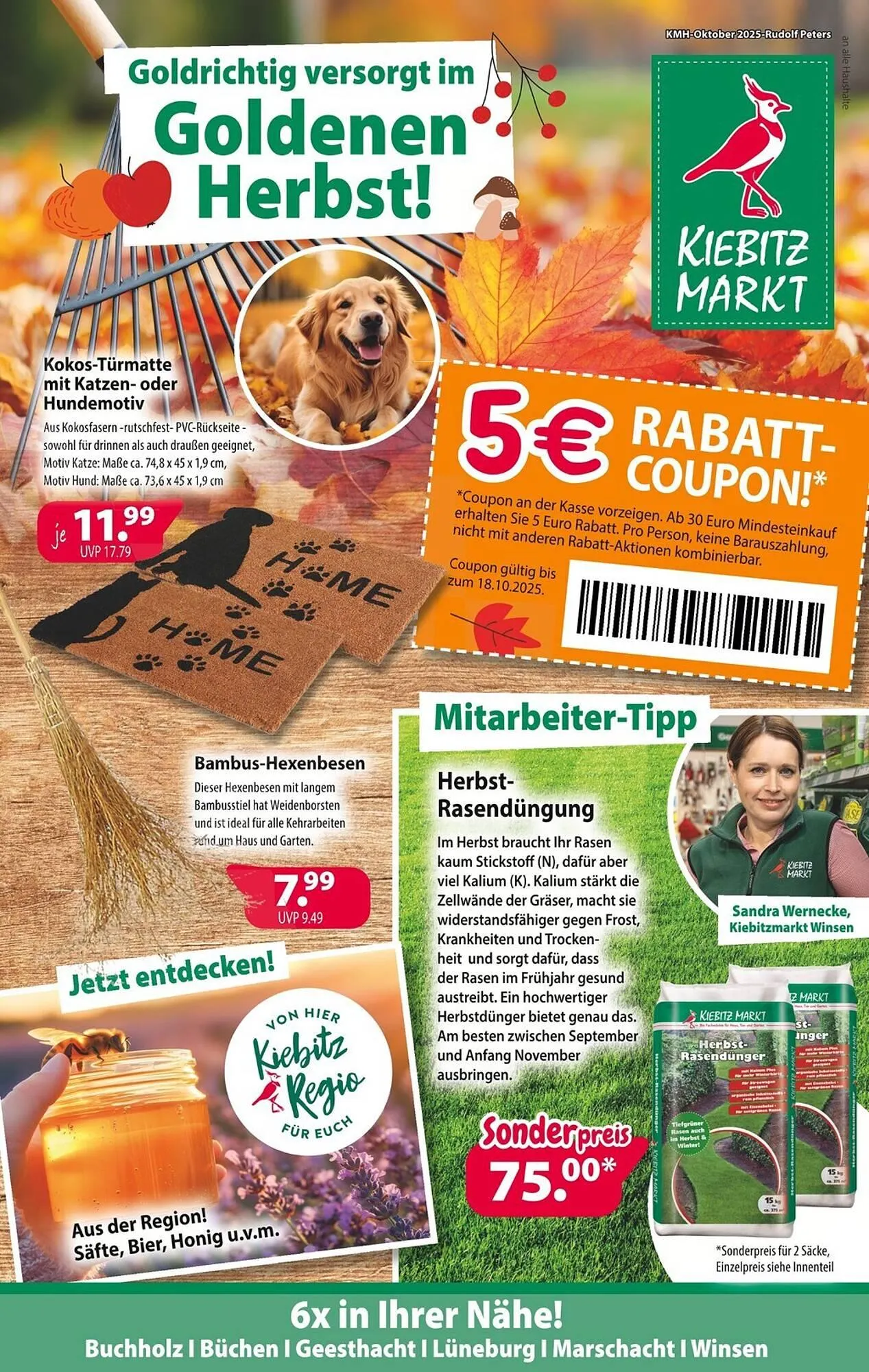 Kiebitzmarkt Prospekt von 11. Oktober bis 18. Oktober 2025 - Prospekt seite 1