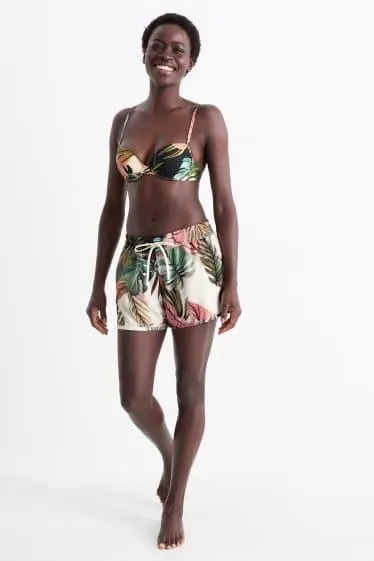 Swim shorts - LYCRA® - patterned