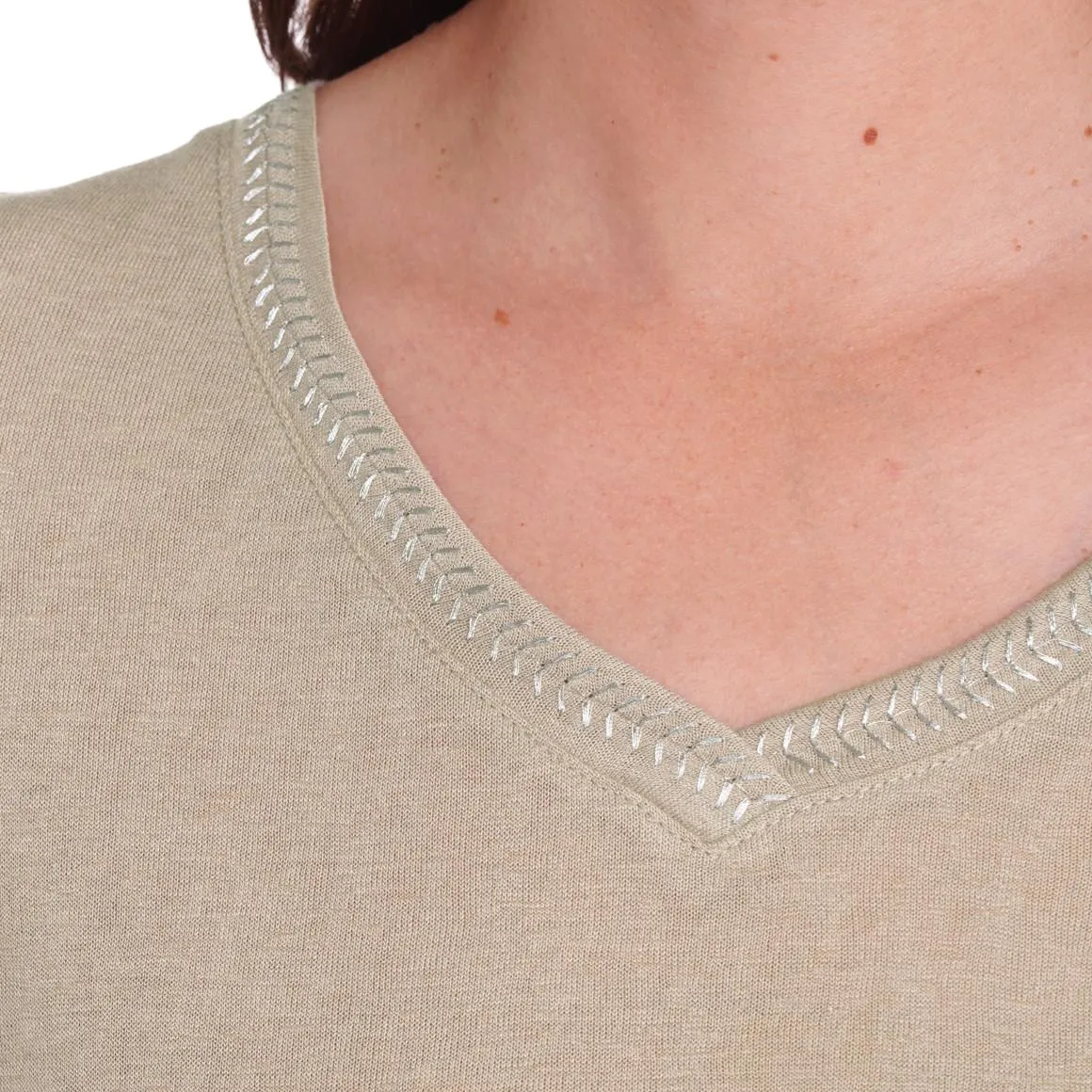 Damen T-Shirt mit Effektgarn