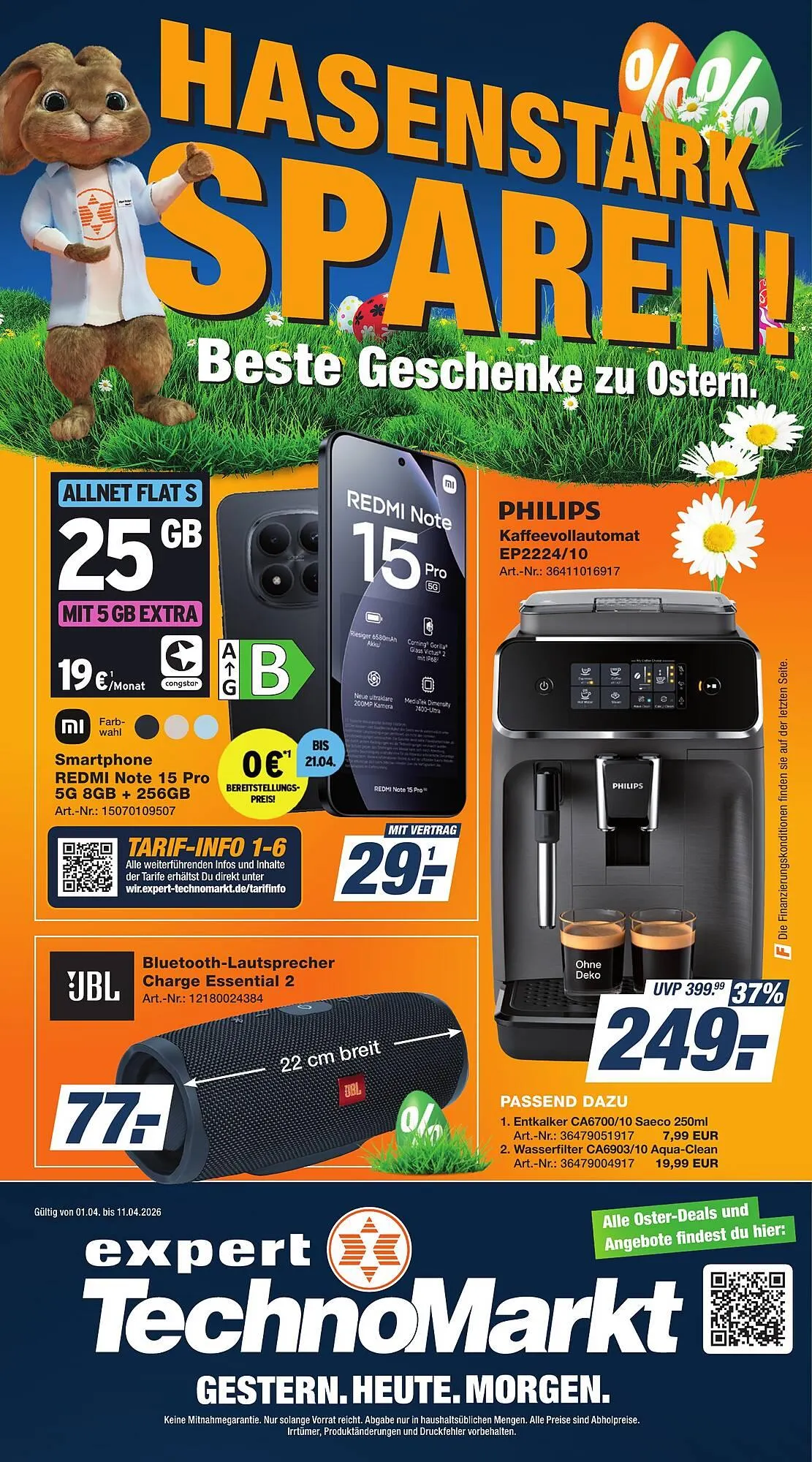 Expert Technomarkt Prospekt von 1. April bis 11. April 2026 - Prospekt seite 1